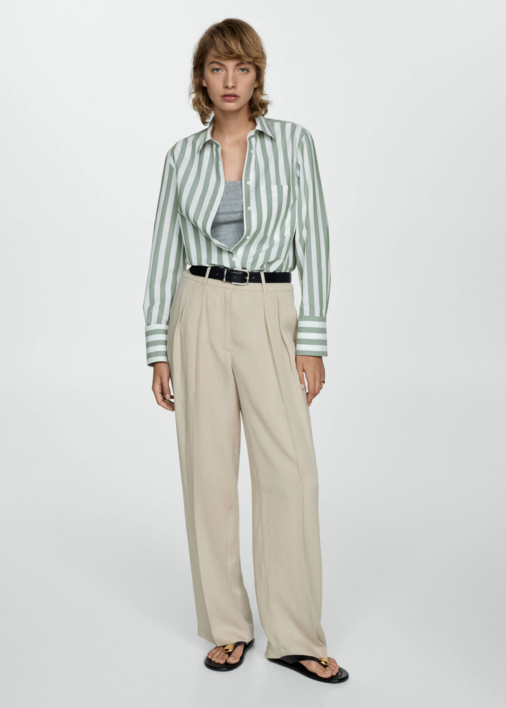 Striped cotton shirt - General plane