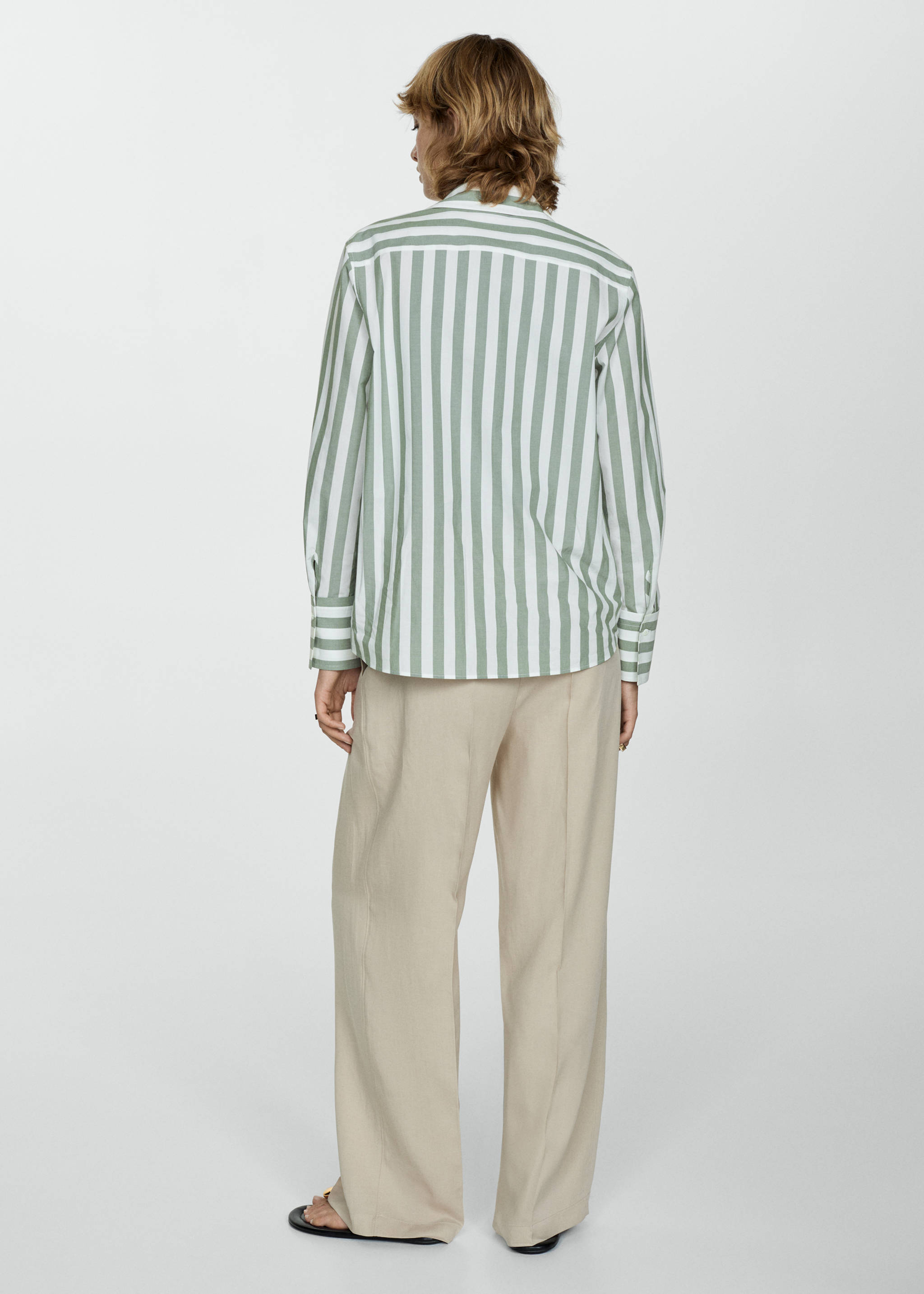 Striped cotton shirt - Reverse of the article