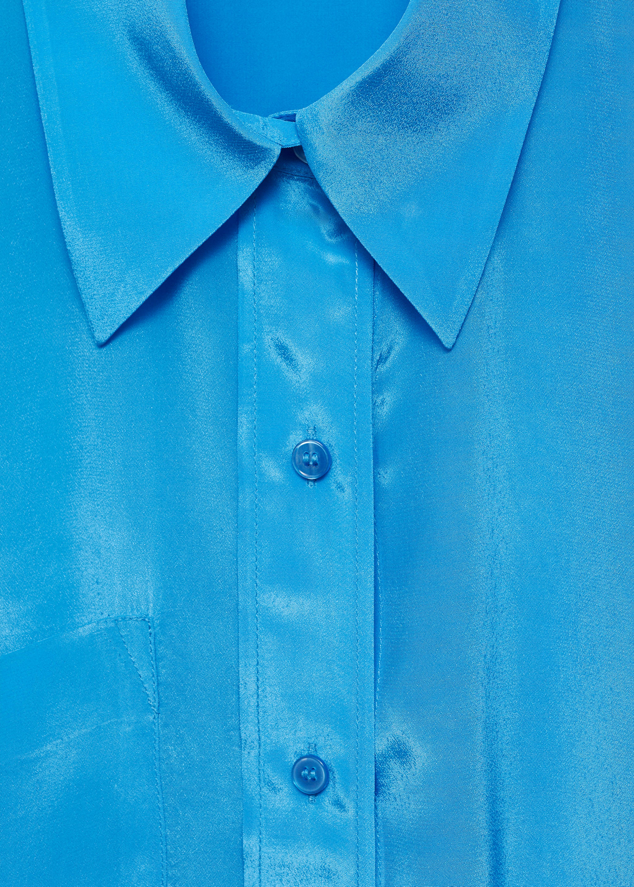 Camisa larga satinada cierre asimétrico - Detalle del artículo 8