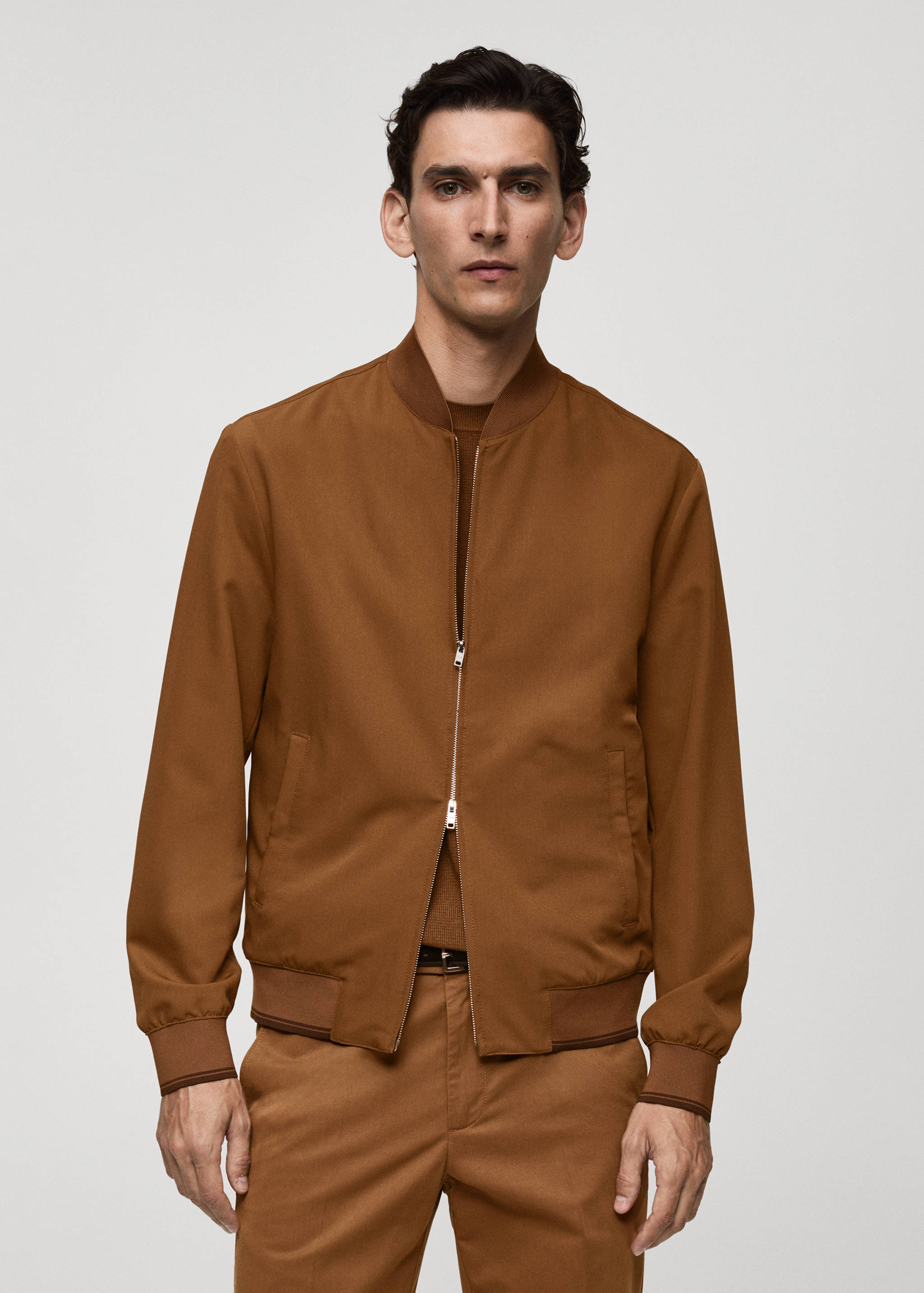 Stretch-fabric bomber jacket - Medium plane