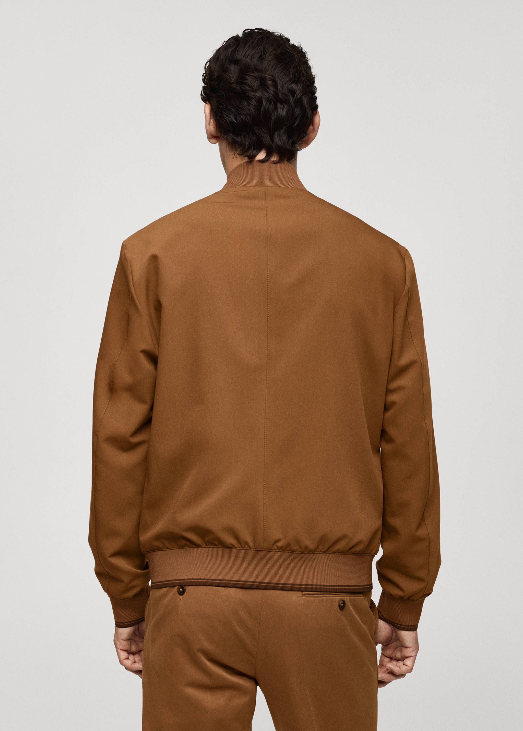 Stretch-fabric bomber jacket - Reverse of the article