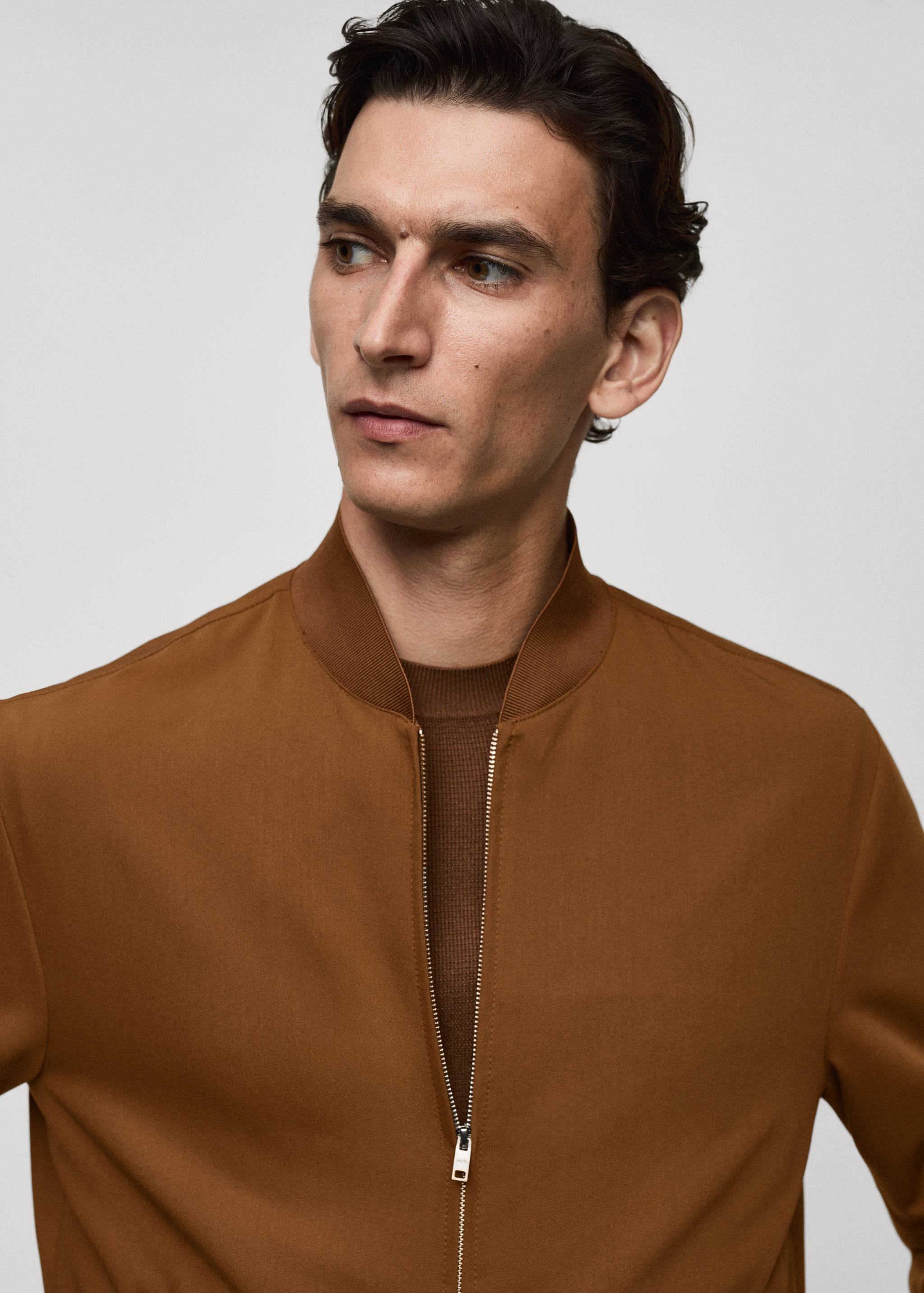 Stretch-fabric bomber jacket - Details of the article 1