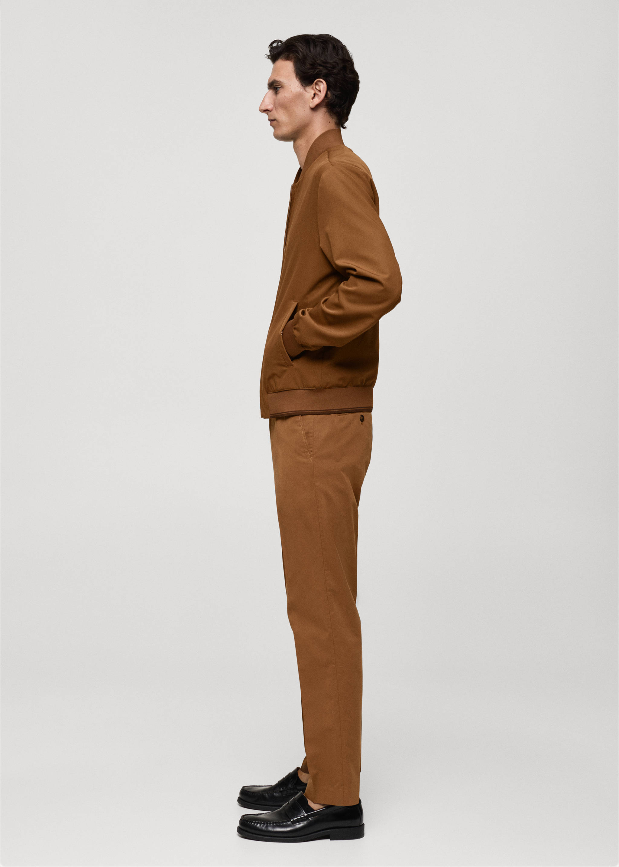 Stretch-fabric bomber jacket - Details of the article 2