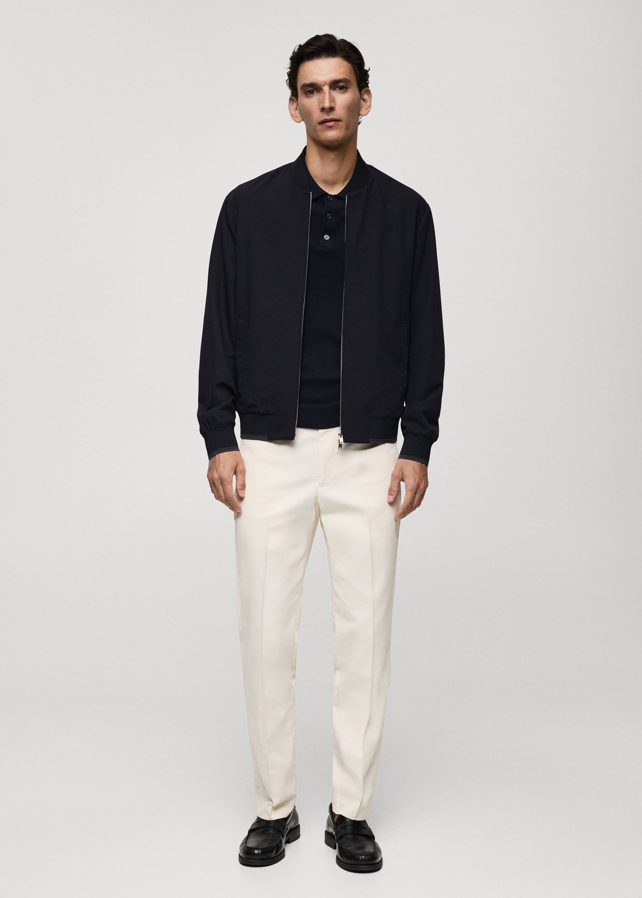 Stretch-fabric bomber jacket - General plane