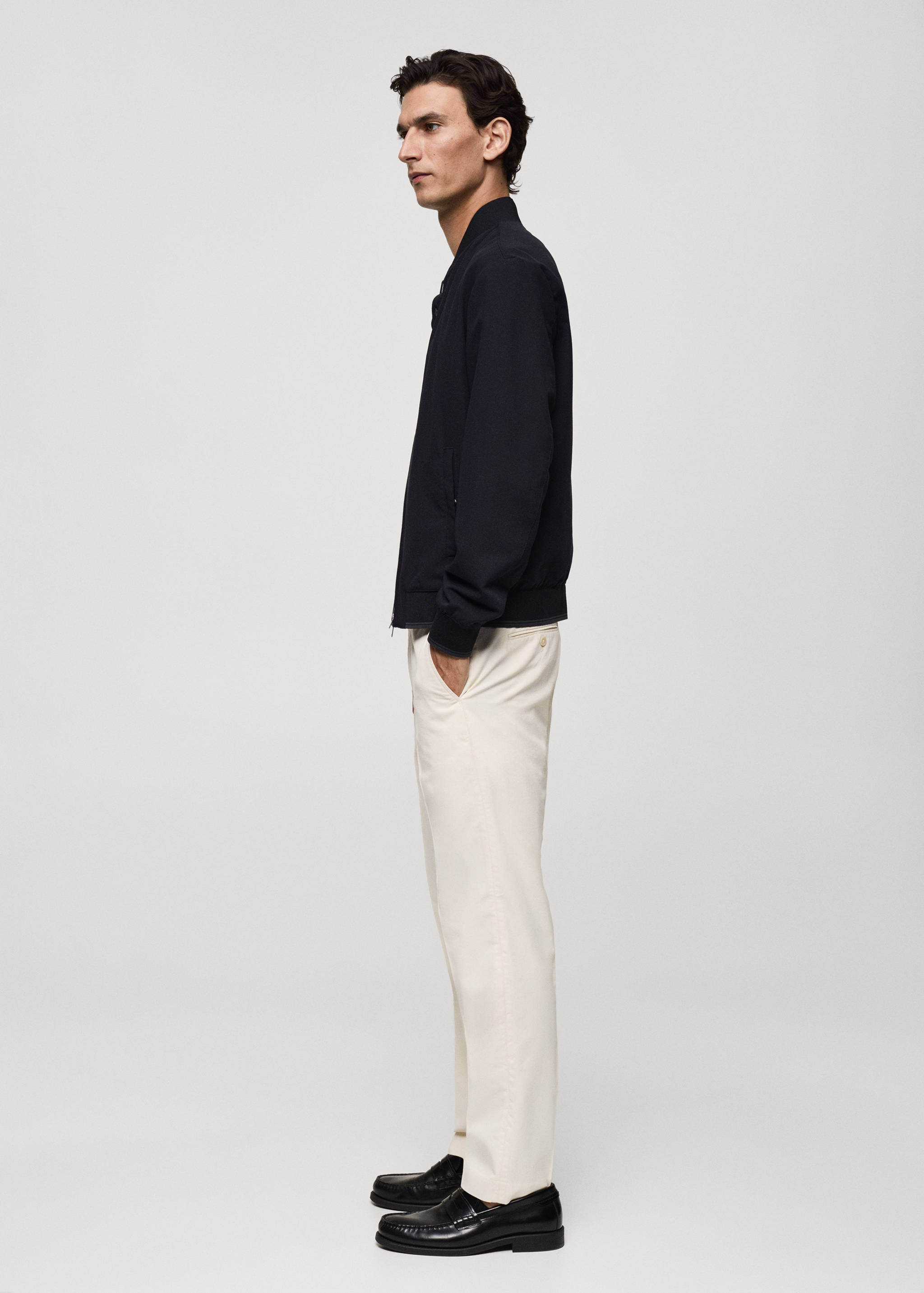 Stretch-fabric bomber jacket - Details of the article 2