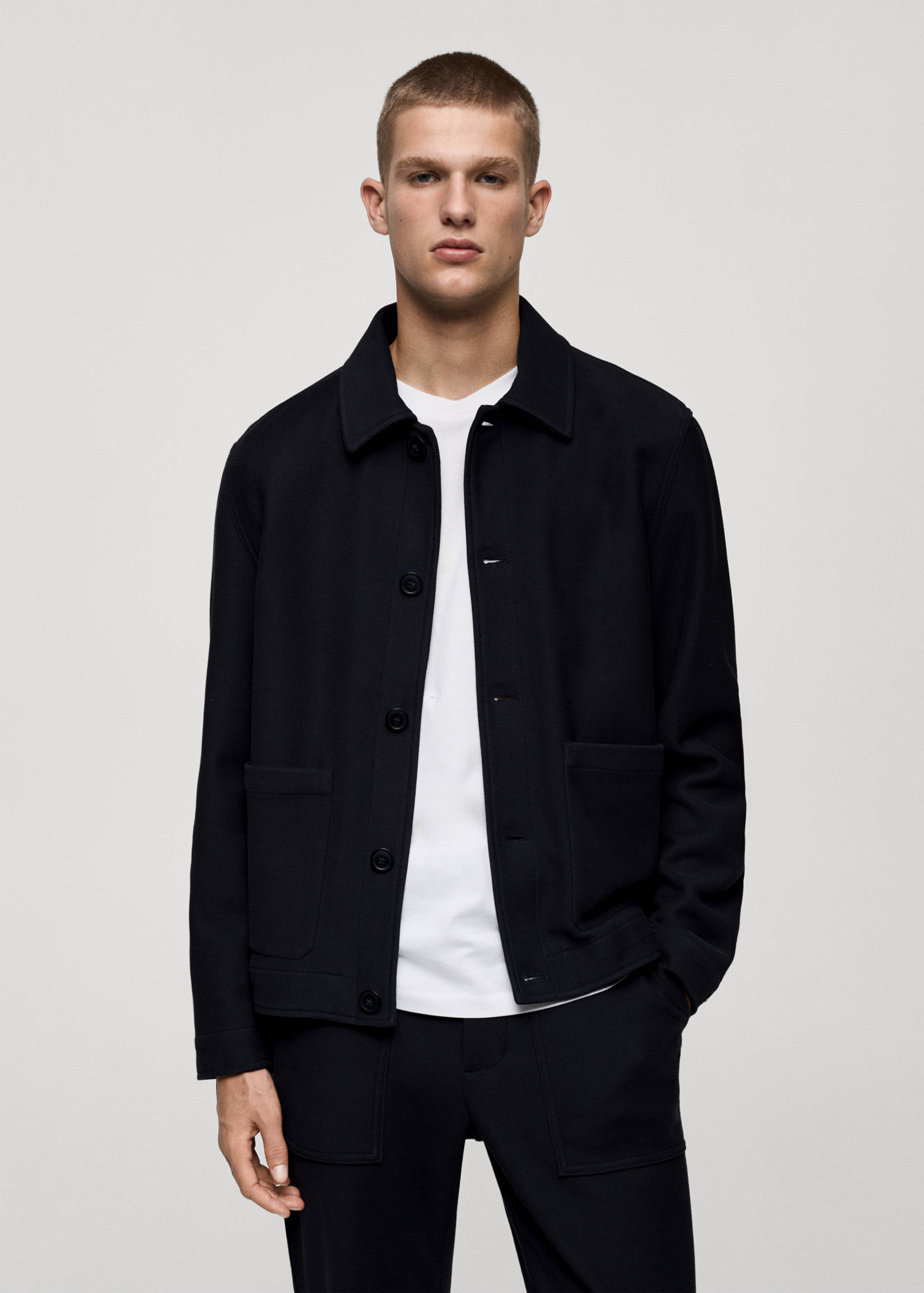 Surchemise twill coton poches - Plan moyen