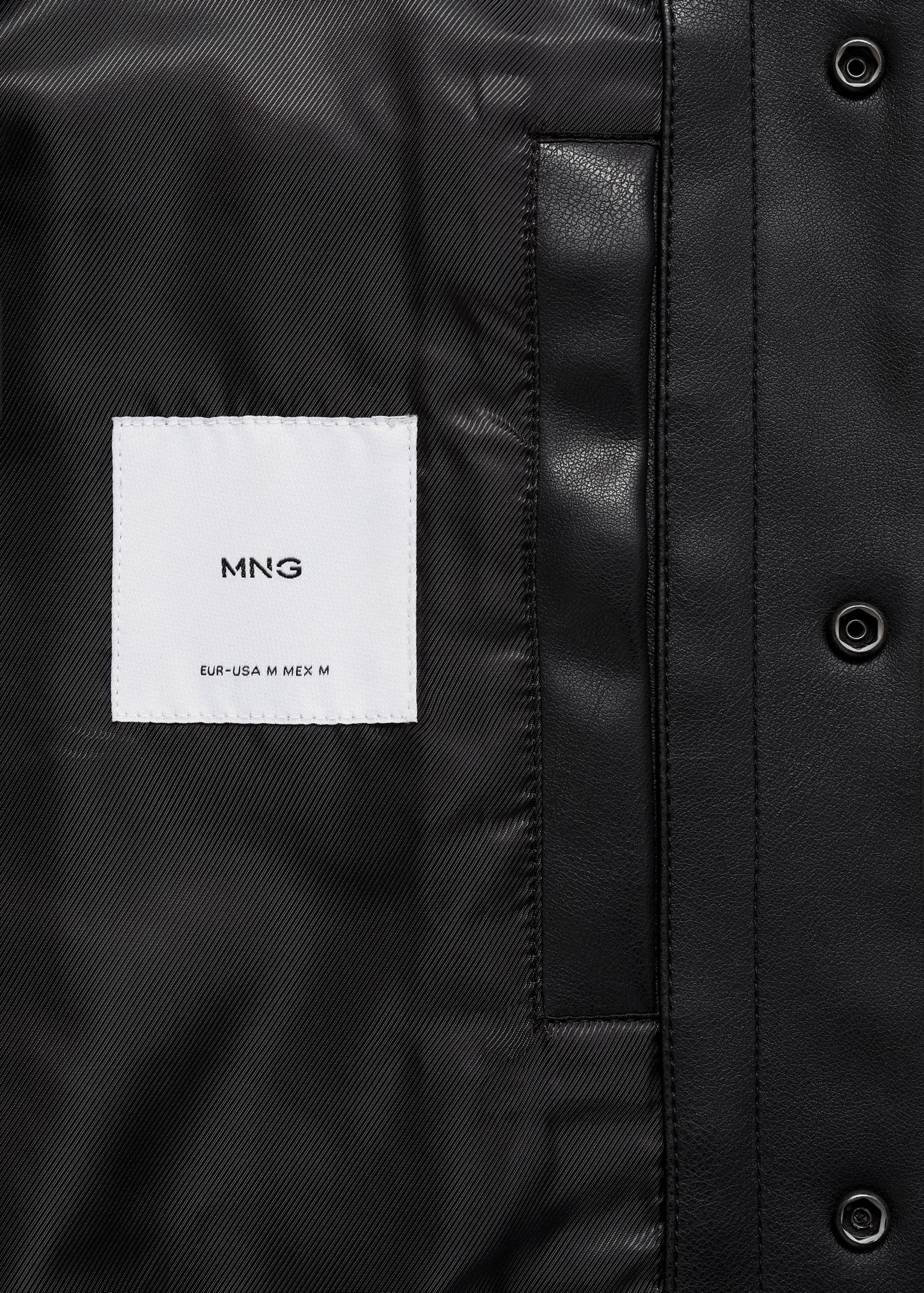 口袋皮夹克 - null