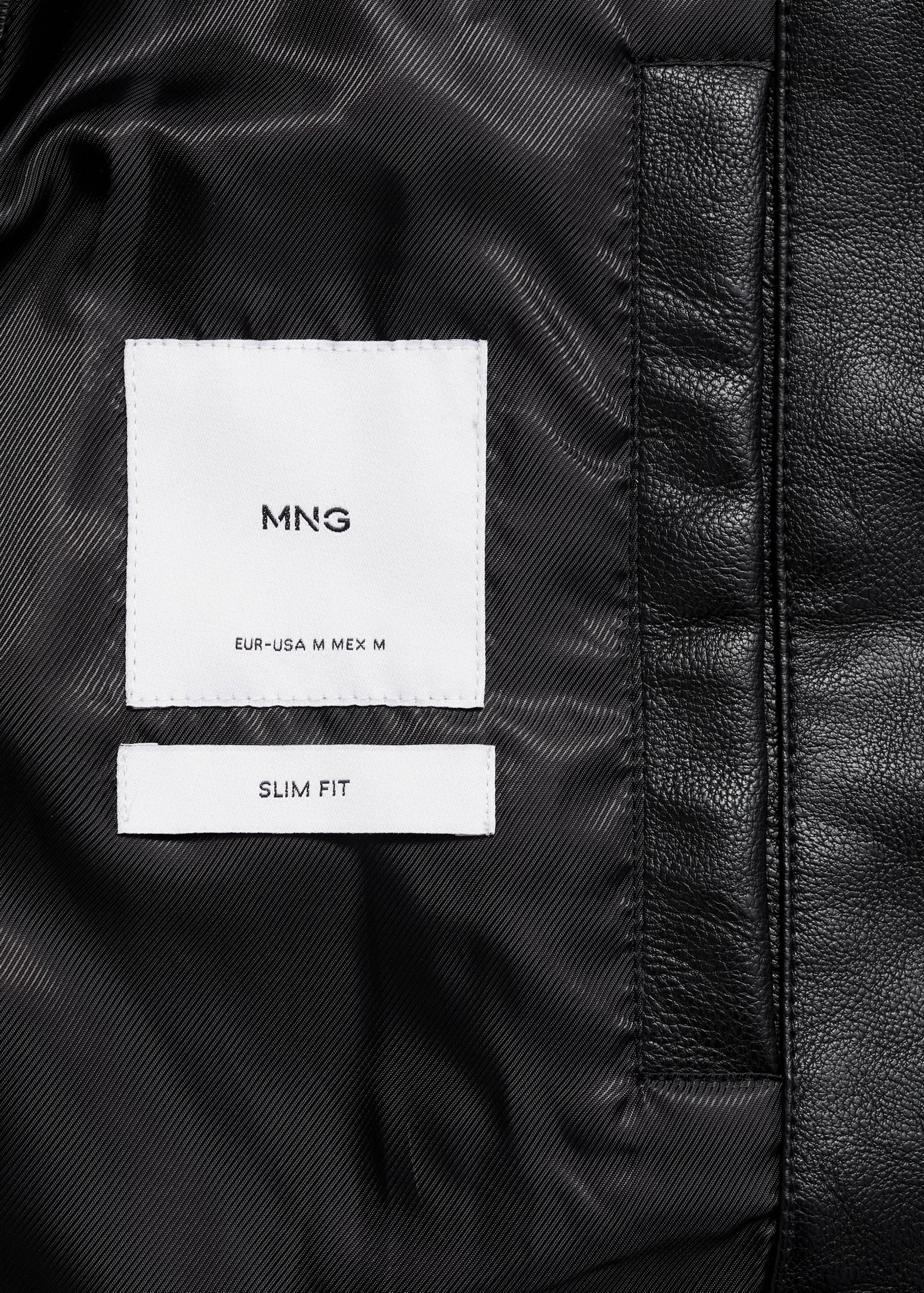 جاكيت بسحّاب بتأثير الجلد - تفاصيل المنتج 8