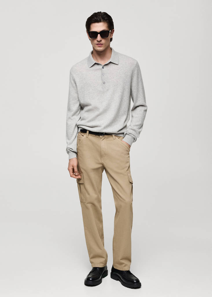 Straight-fit cargo jeans — Khaki