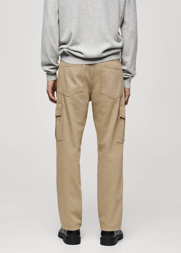 Straight-fit cargo jeans — Khaki