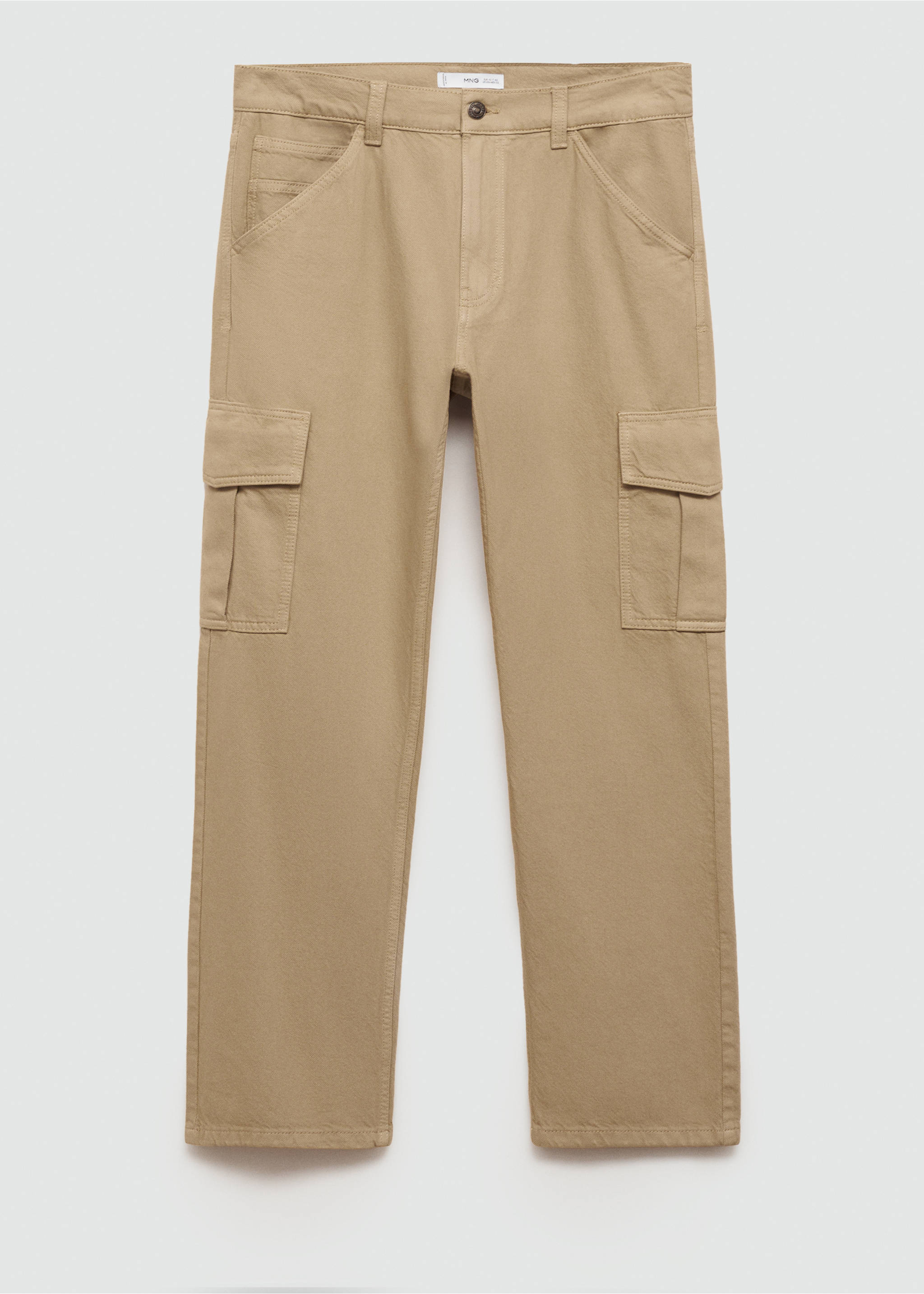 Jeans cargo straight fit - Artículo sin modelo, Khaki. Ref: 77004446-00.
