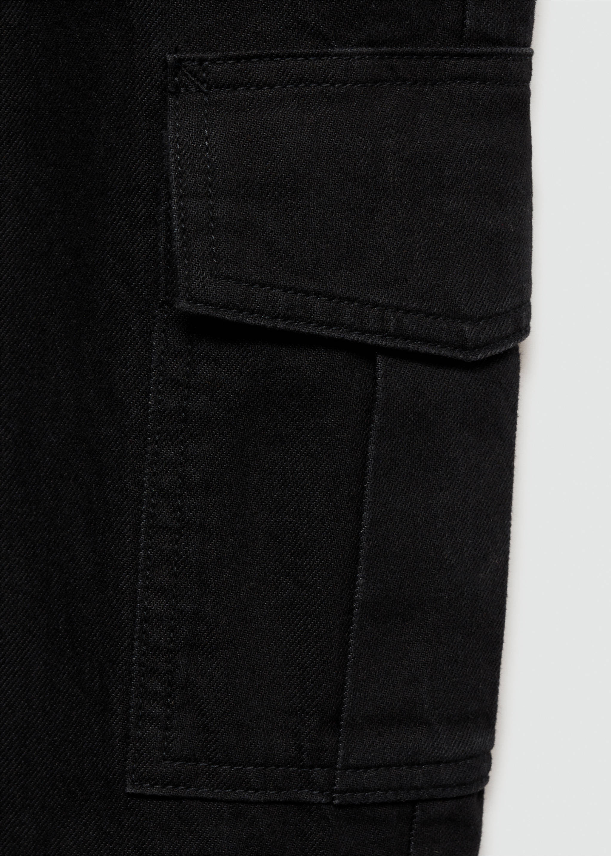Jeans cargo straight fit - Detalle del artículo 0, Denim negro. Ref: 77004446-00.