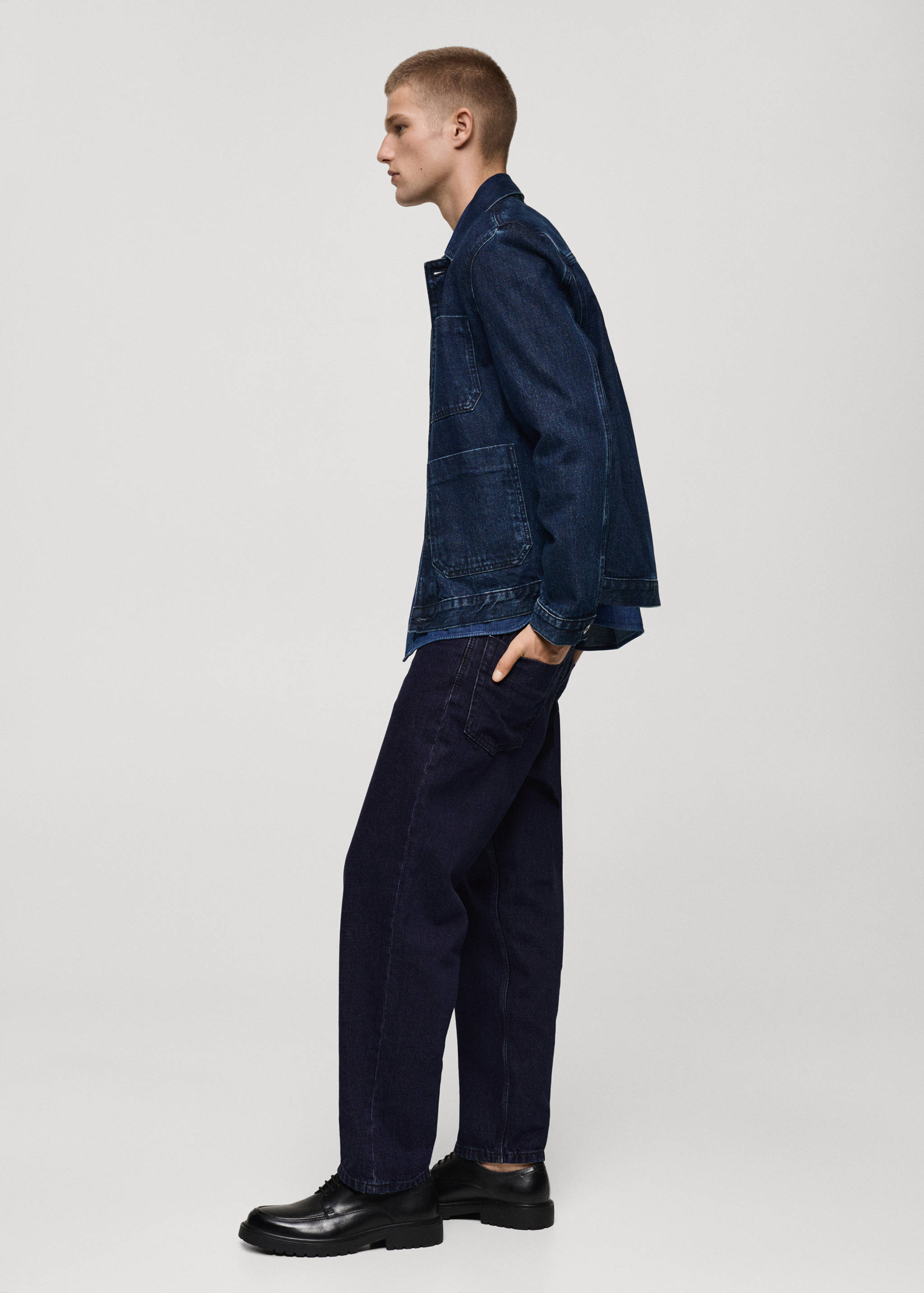Relaxed-fit dark wash jeans - Details of the article 2