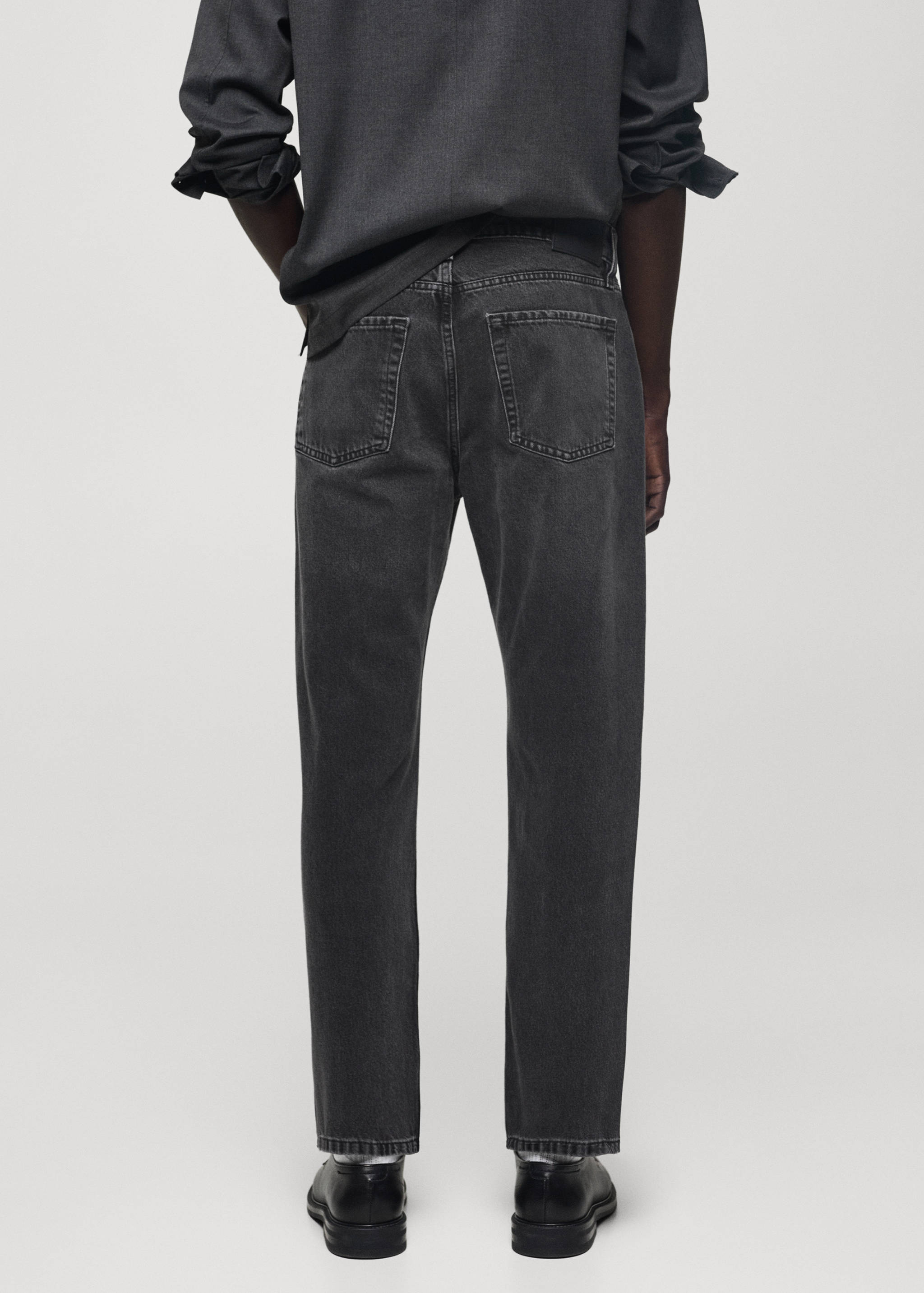 Jean straight-fit gris foncé - Verso de l’article