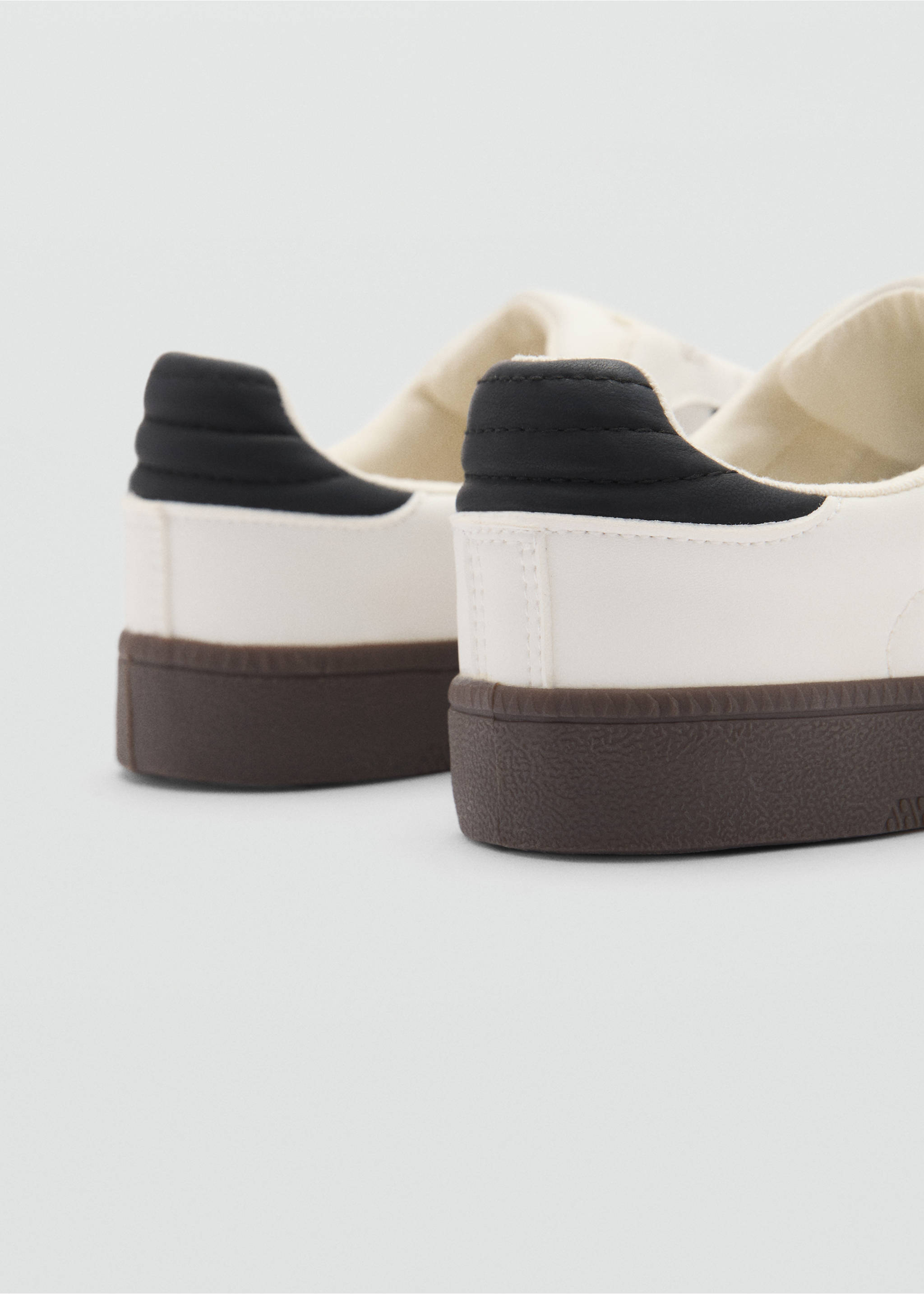 Leather mixed sneakers - Details of the article 1, Grey. Ref: 77004759-00.