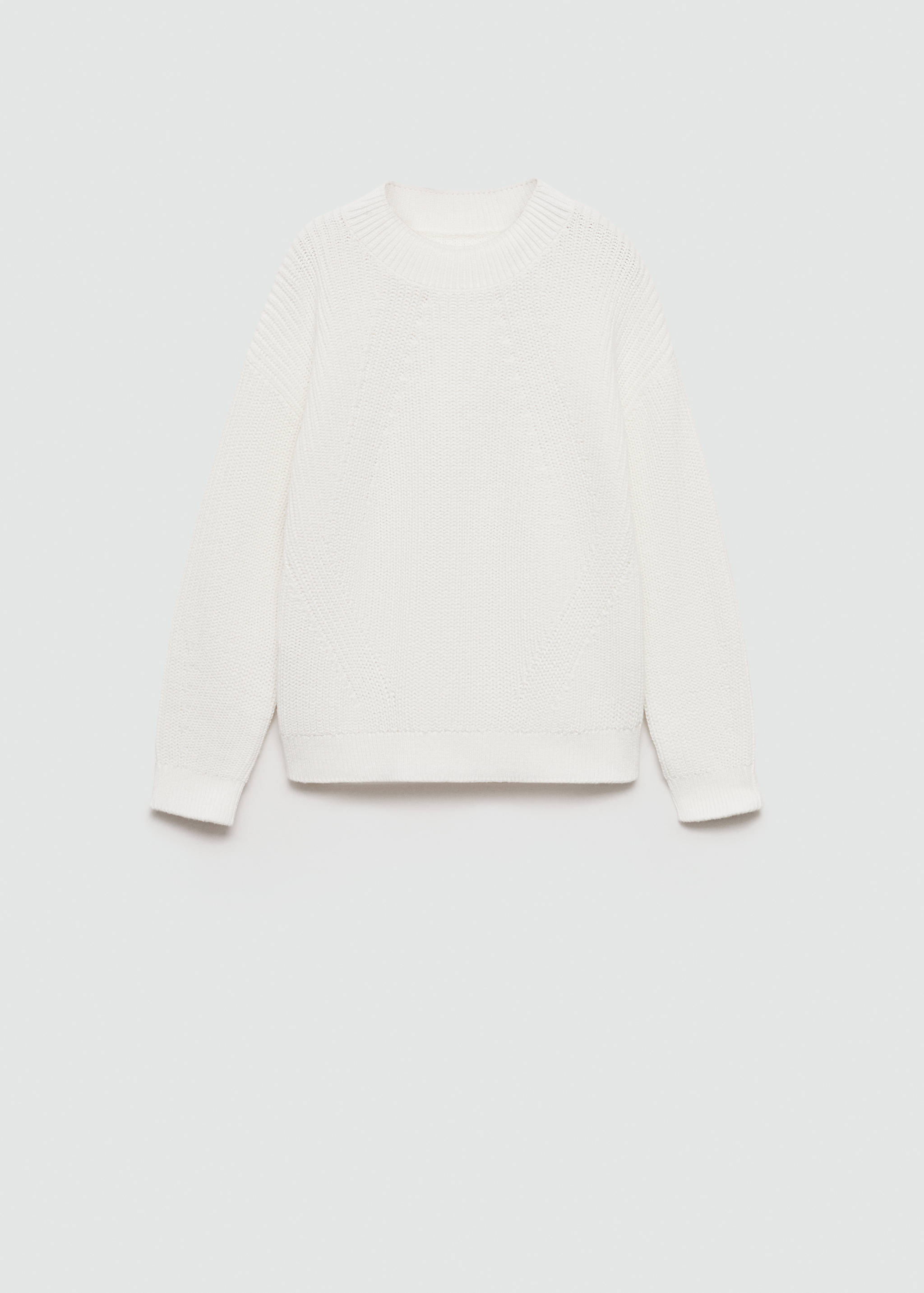 棱纹针织毛衣 - null