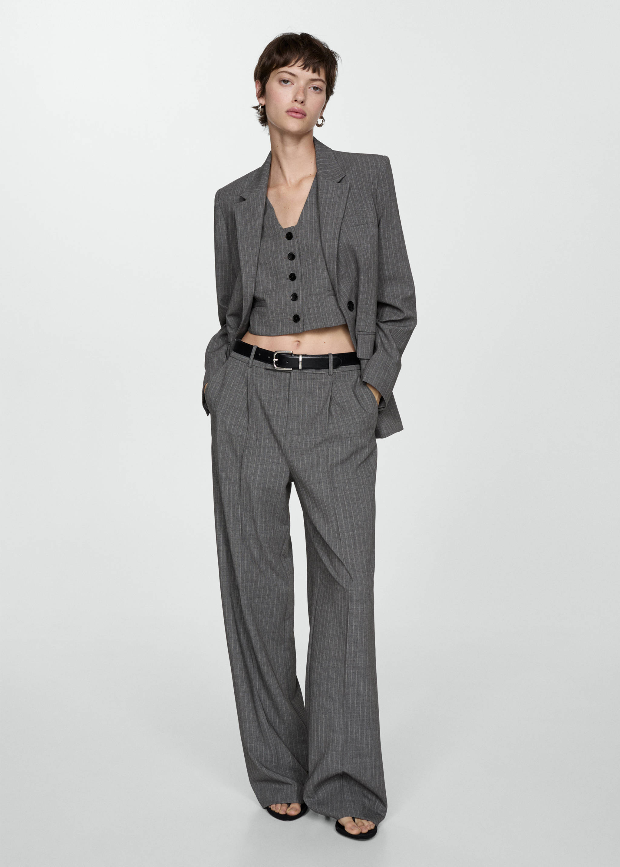 Pinstripe suit trousers - General plane