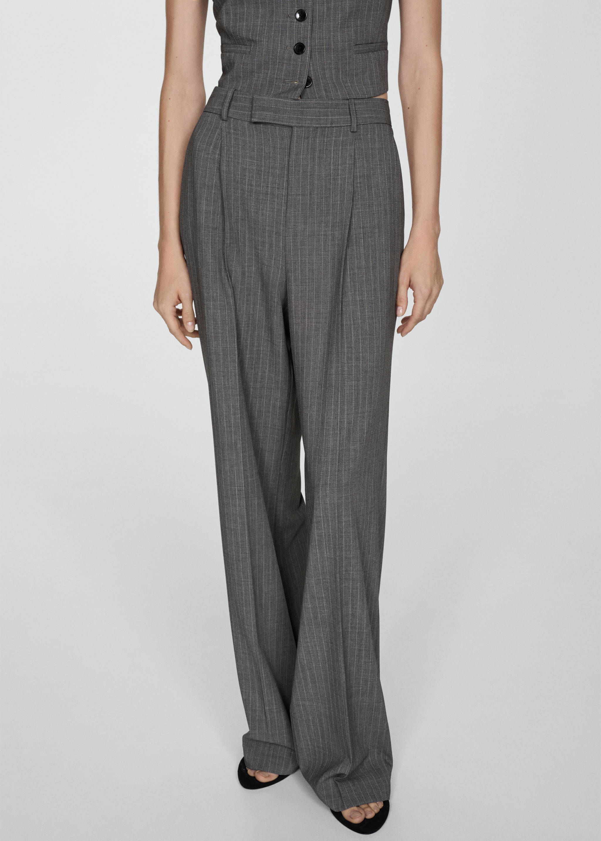 Pinstripe suit trousers - Medium plane