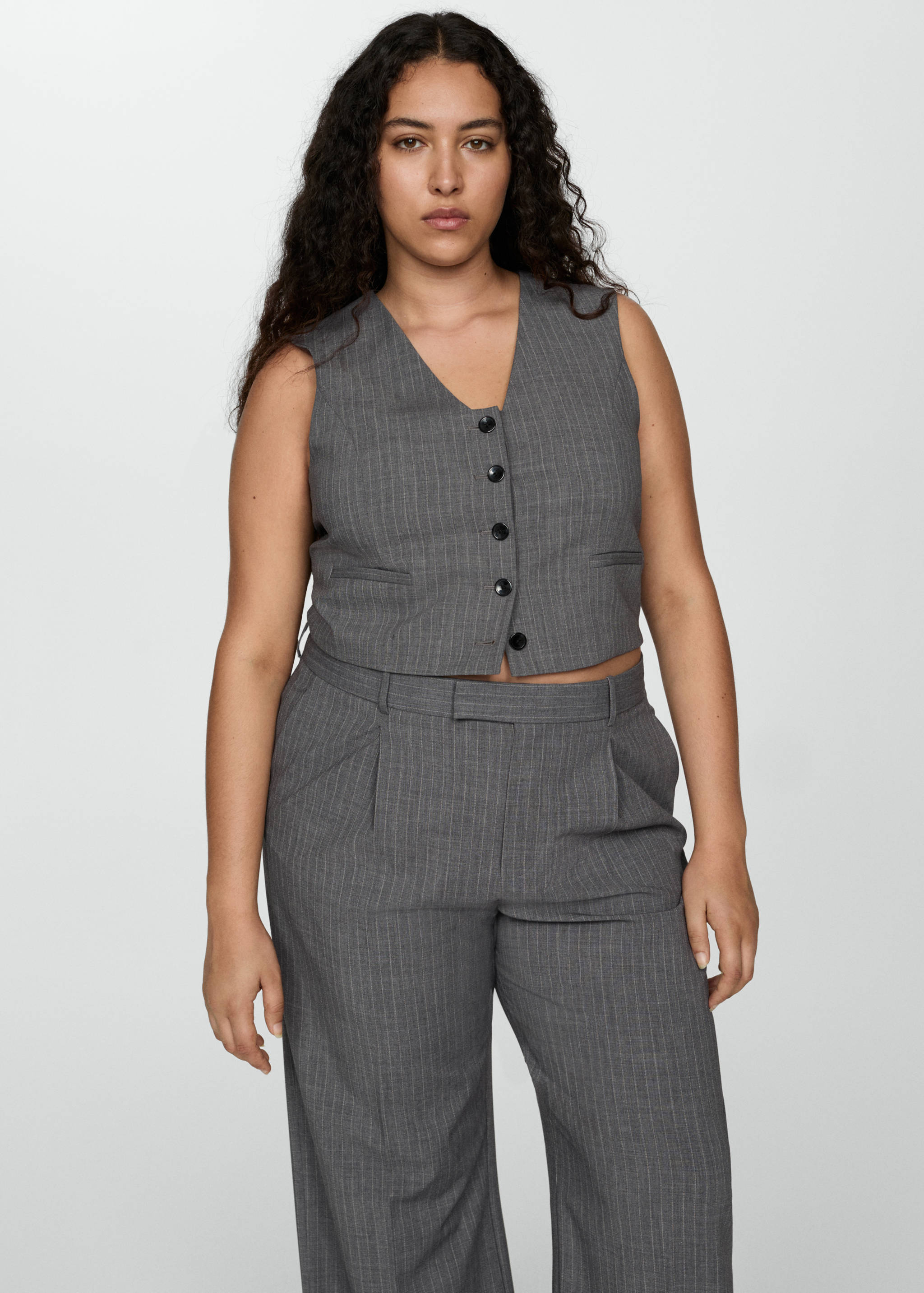 Pinstripe suit trousers - Details of the article 5