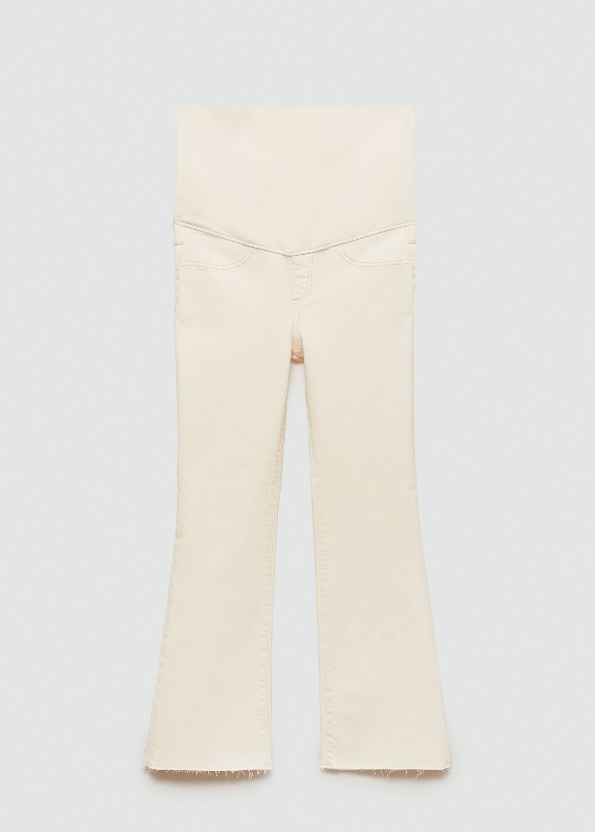 妈咪喇叭七分牛仔裤 - null