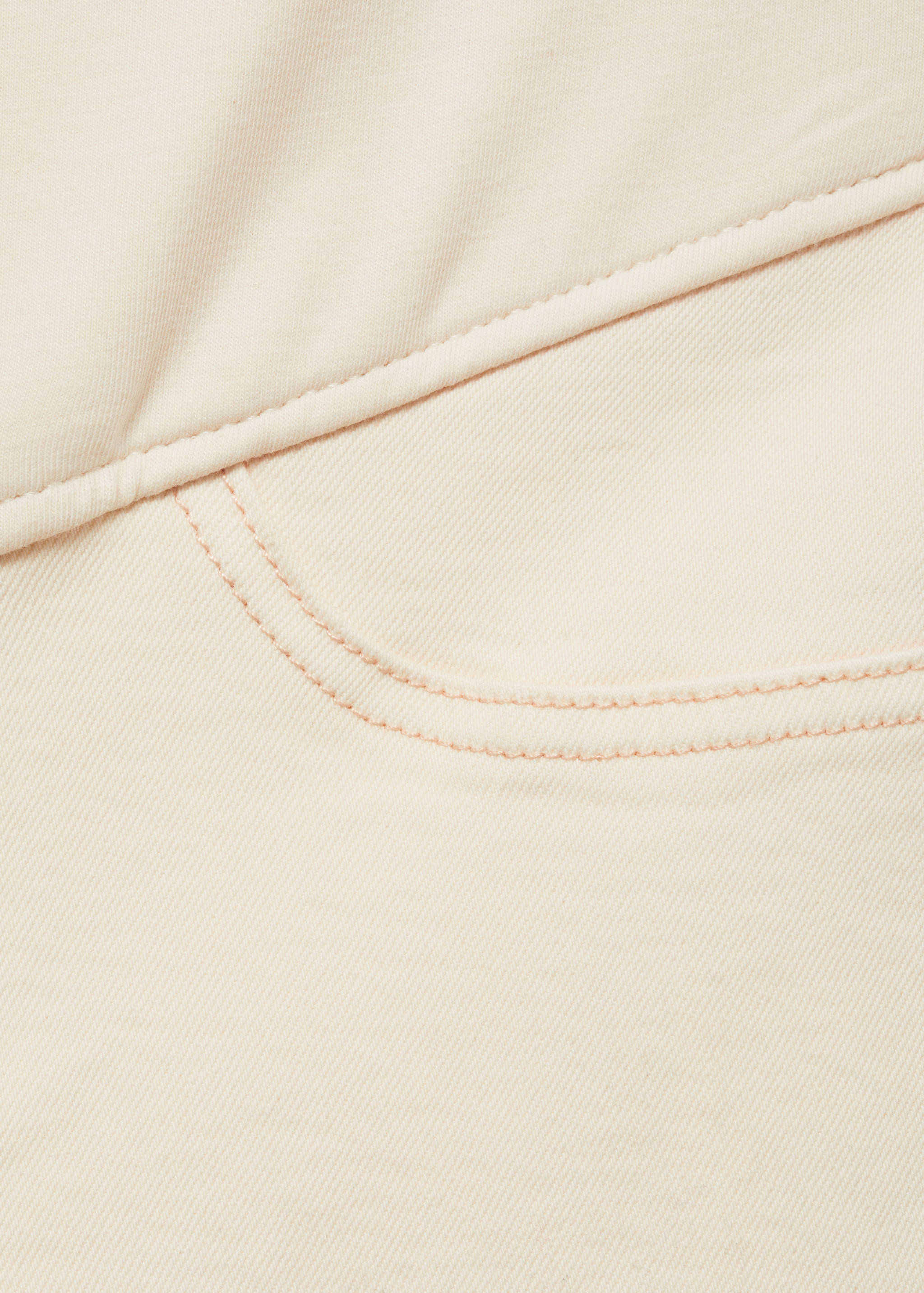 妈咪喇叭七分牛仔裤 - null