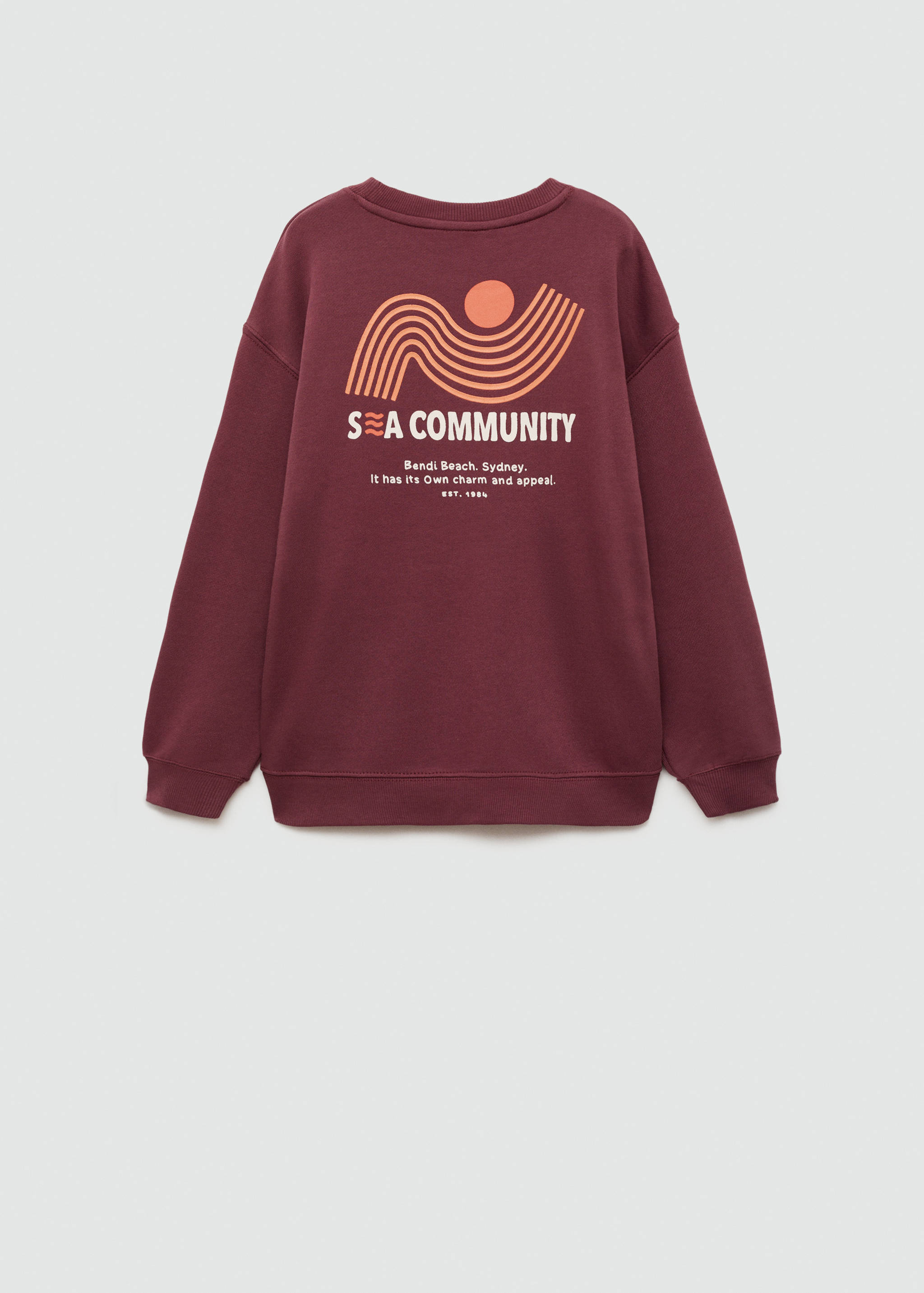 Printed cotton sweatshirt - Reverse of the article