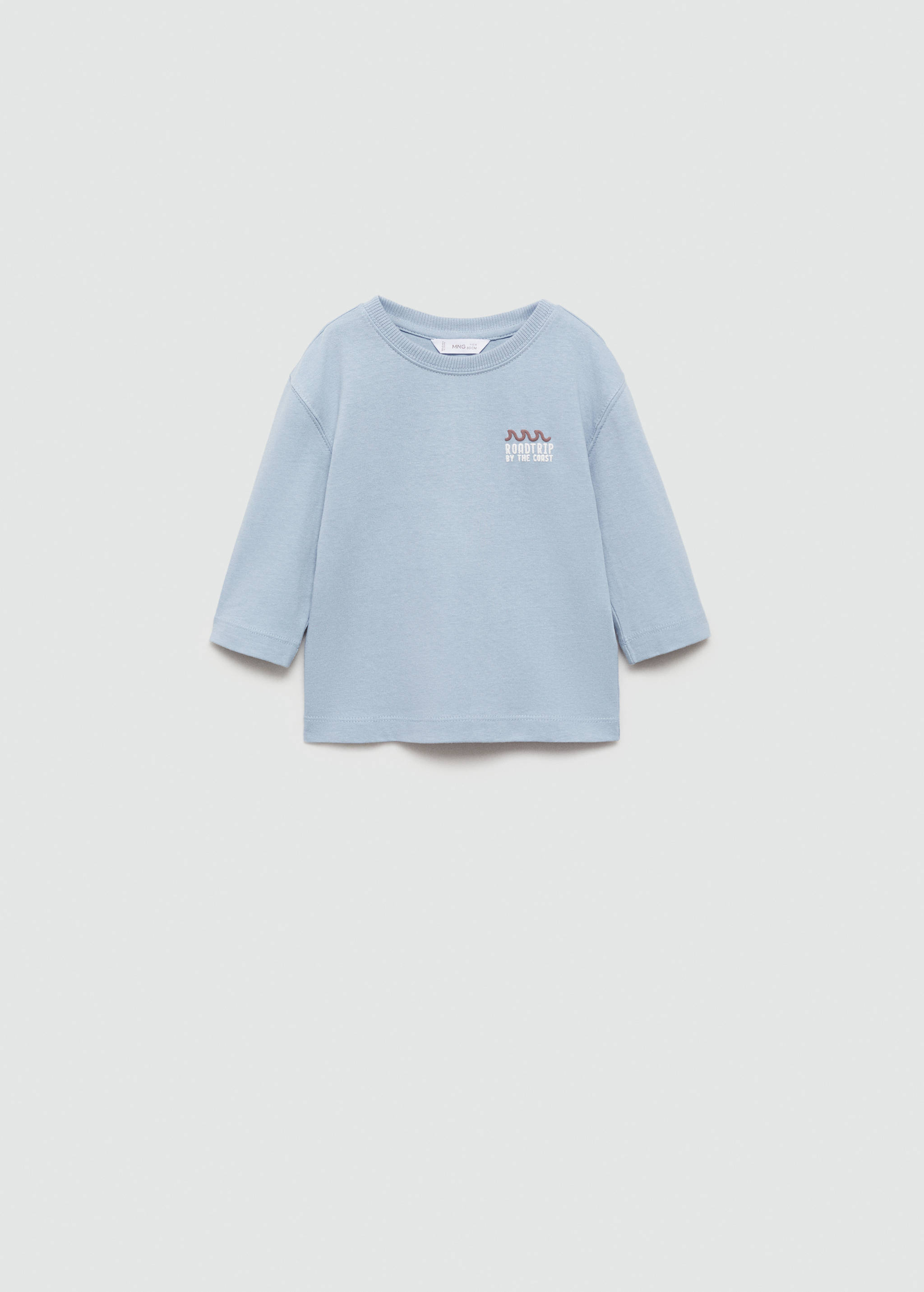 T-shirt manches longues imprimé relief - Article sans modèle