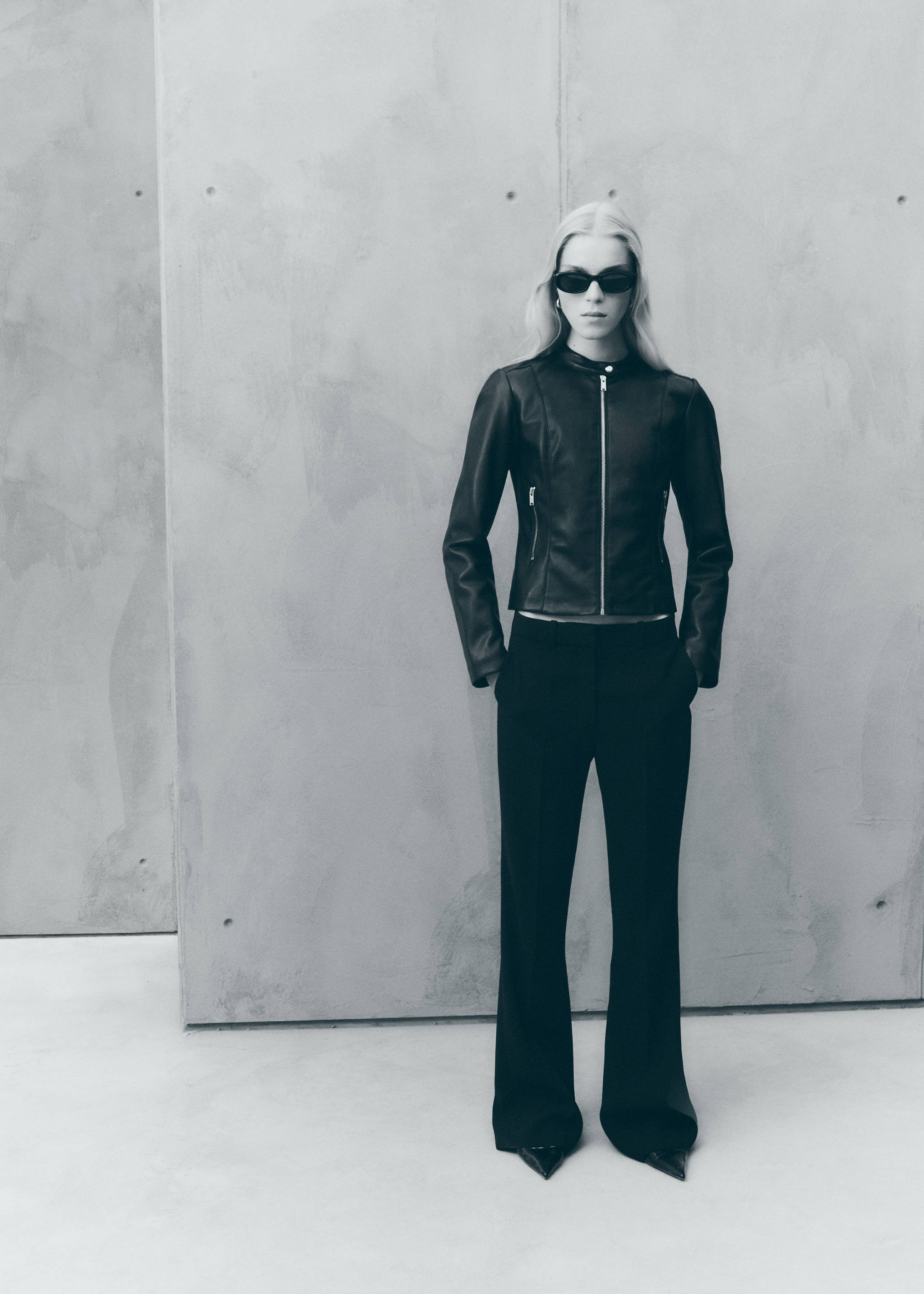 Faux-leather biker jacket - Details of the article 6