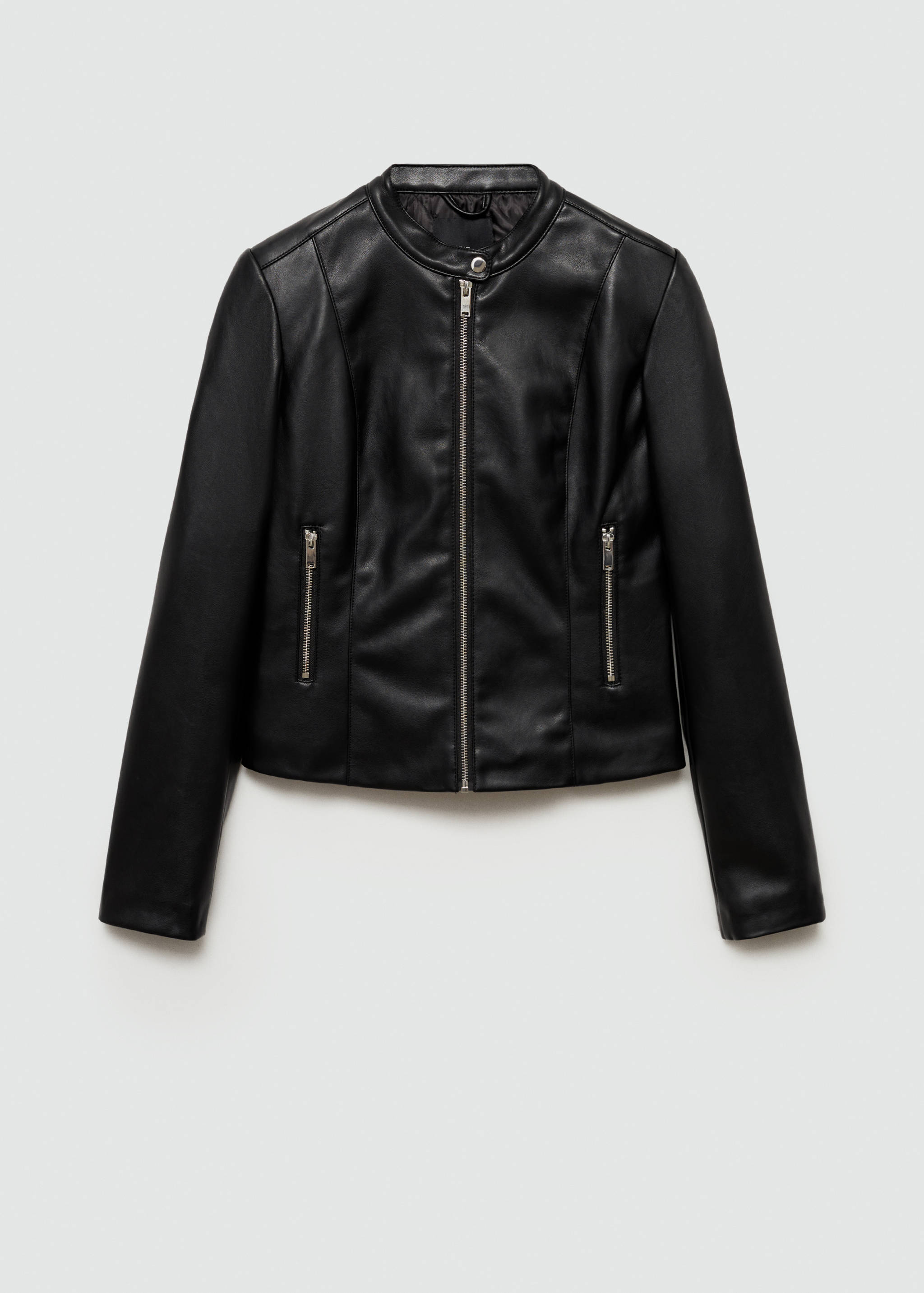 Faux-leather biker jacket - Article without model