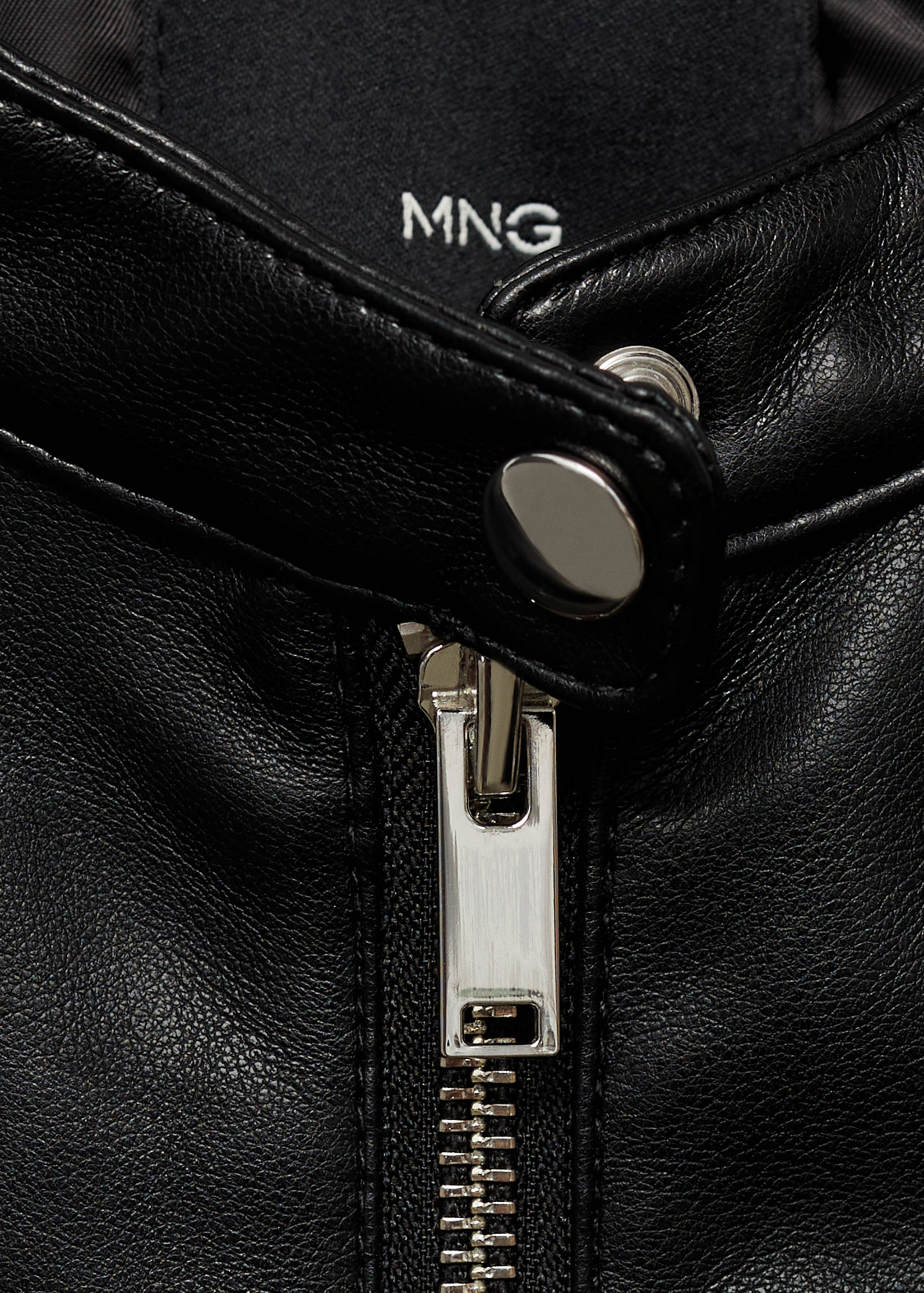 Faux-leather biker jacket - Details of the article 8