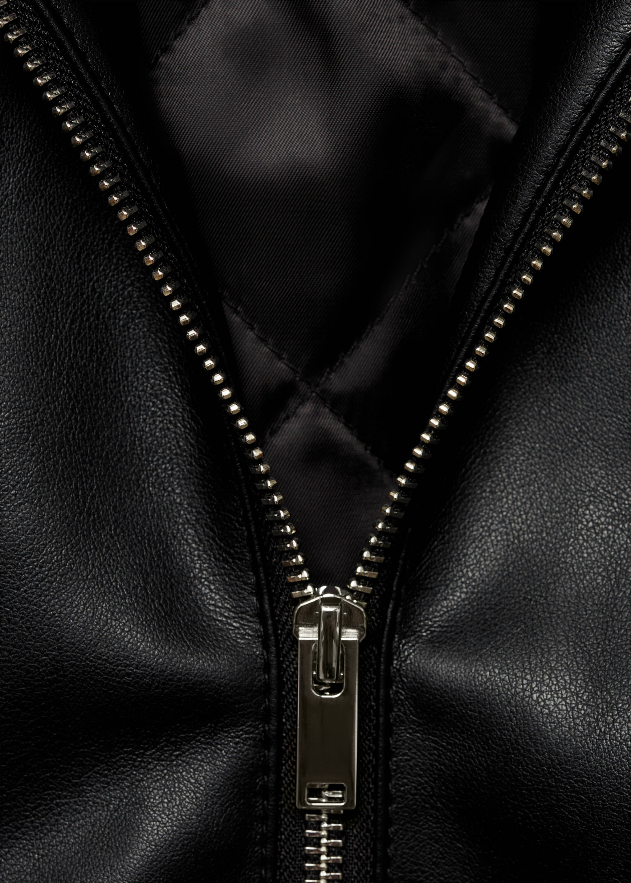 Faux-leather biker jacket - Details of the article 0