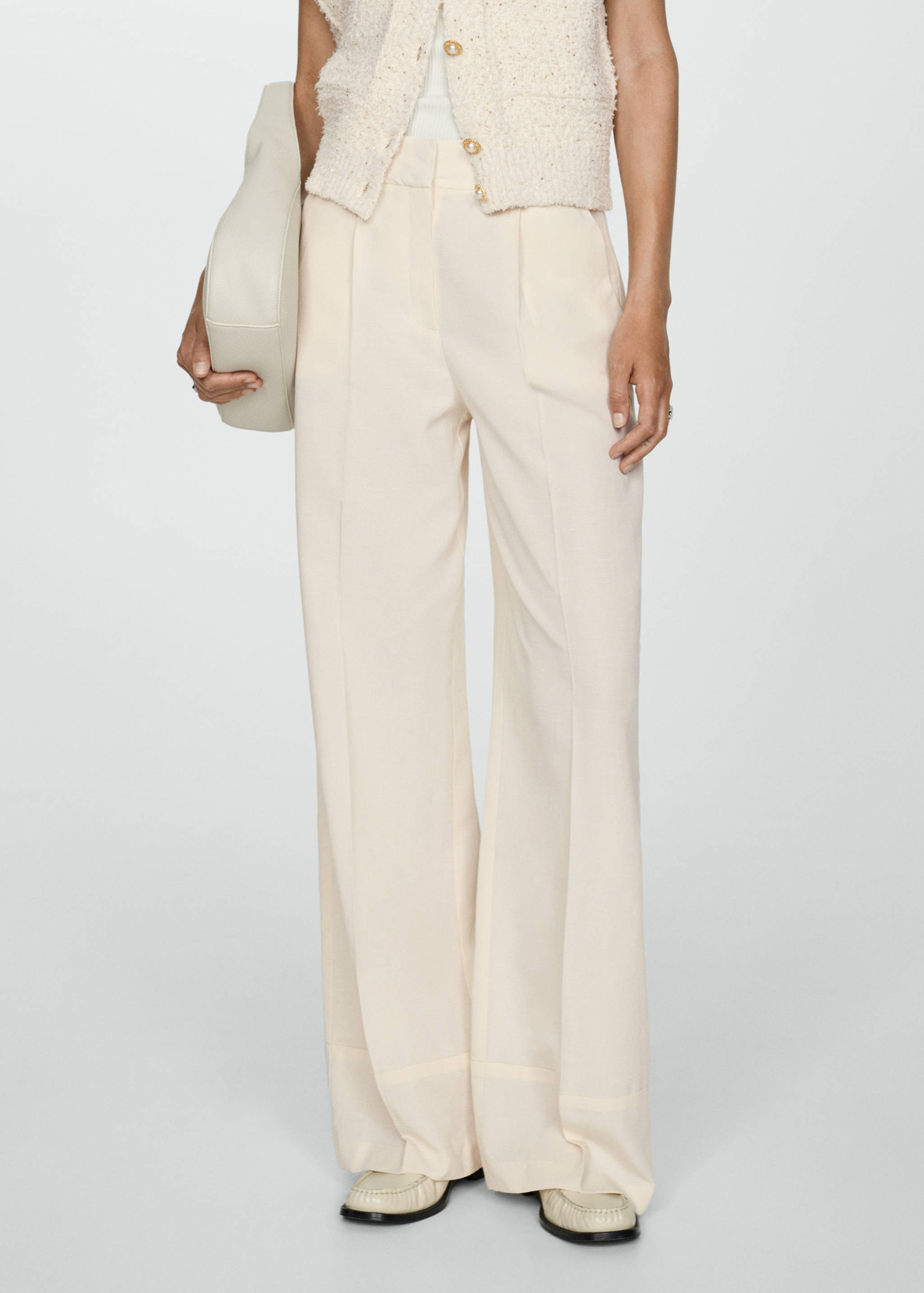 Straight lyocell pants - Medium plane