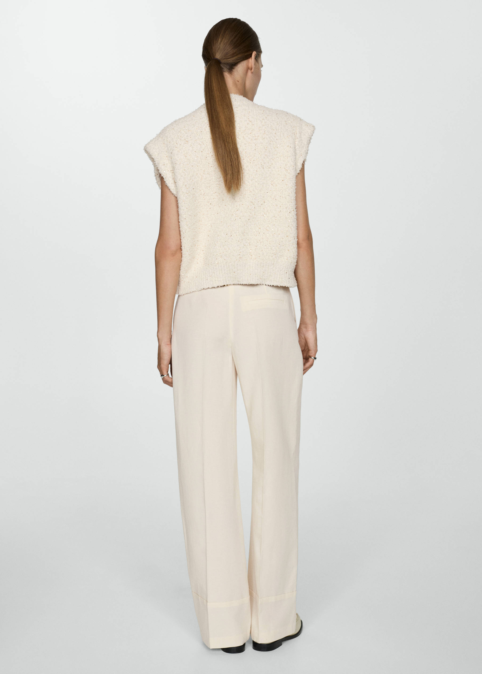 Straight lyocell pants - Reverse of the article
