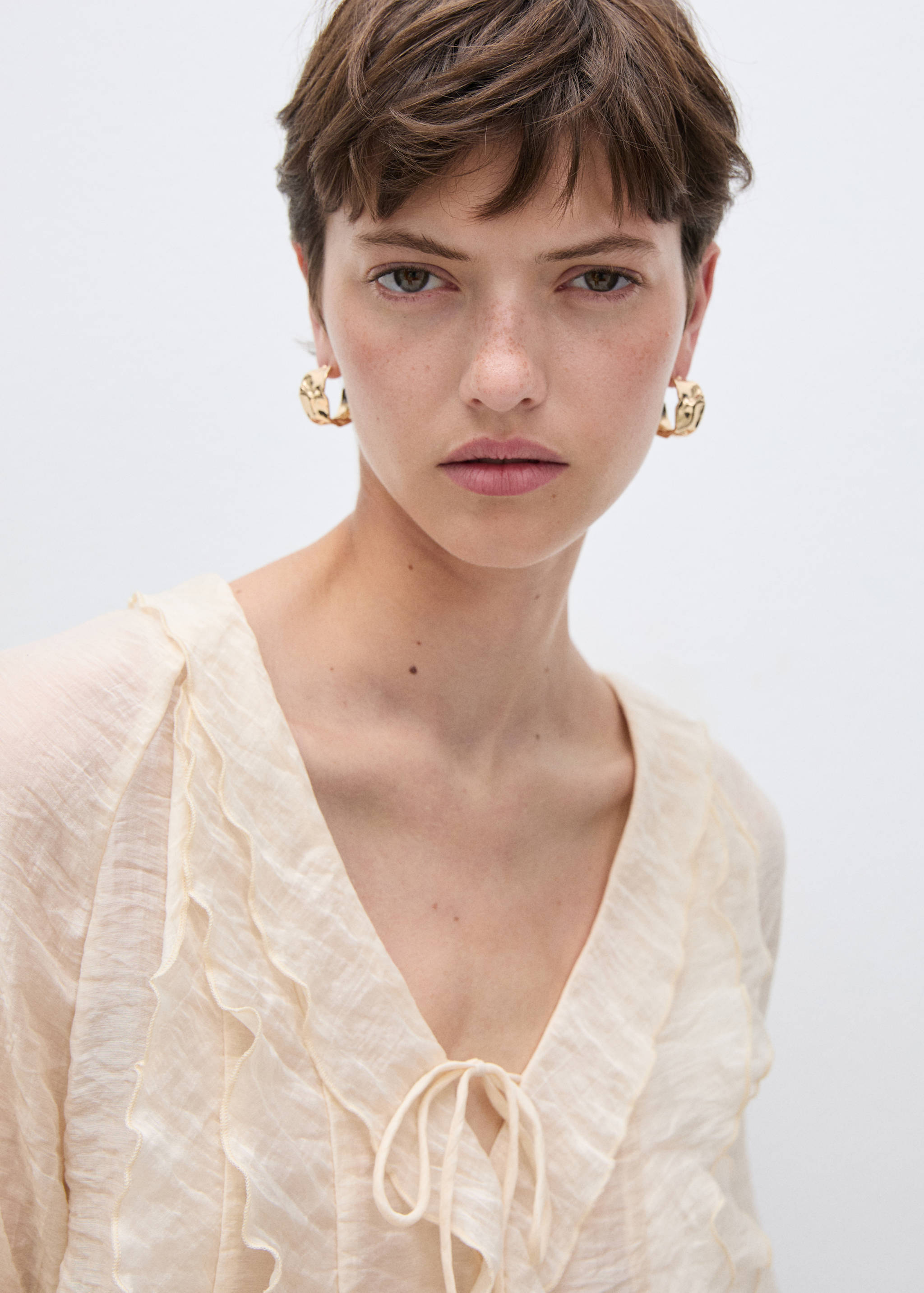 بلوزة من الليوسيل مع عقدة - تفاصيل المنتج 1