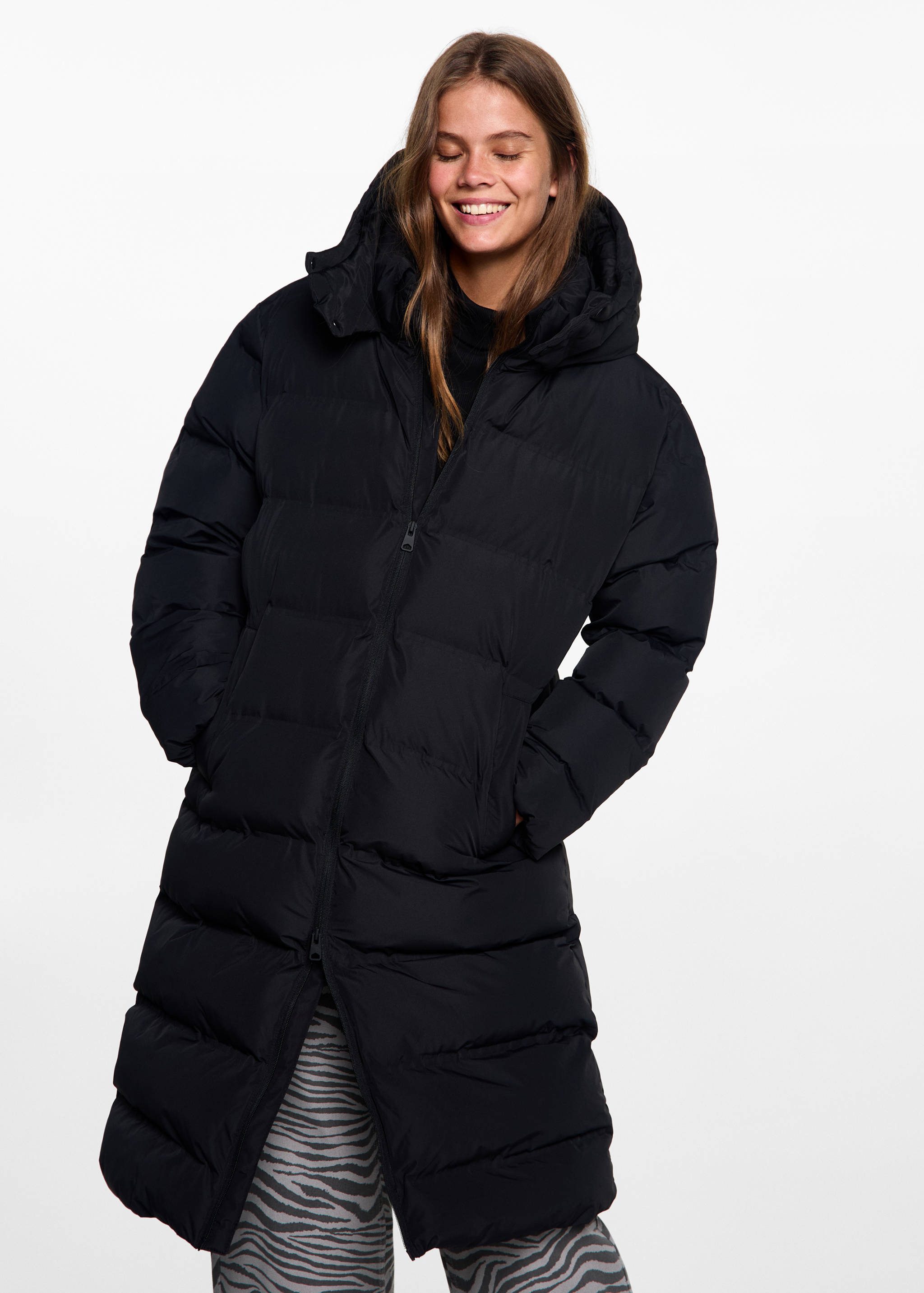 Anorak long matelassé - Plan moyen