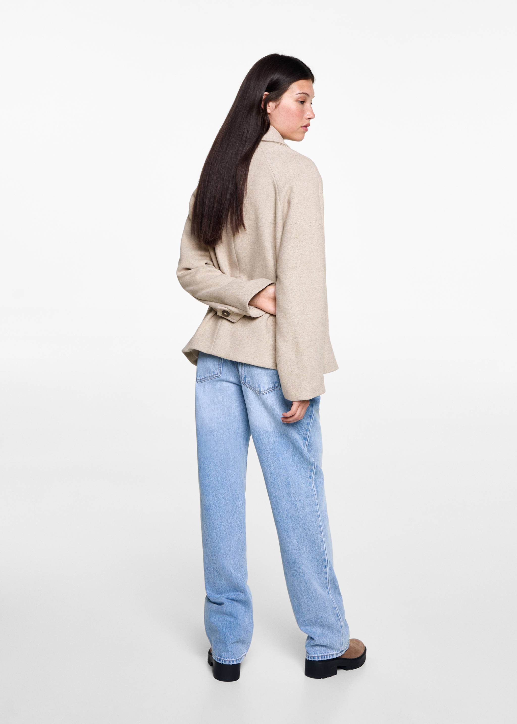 Manteau court drap de laine - Verso de l’article