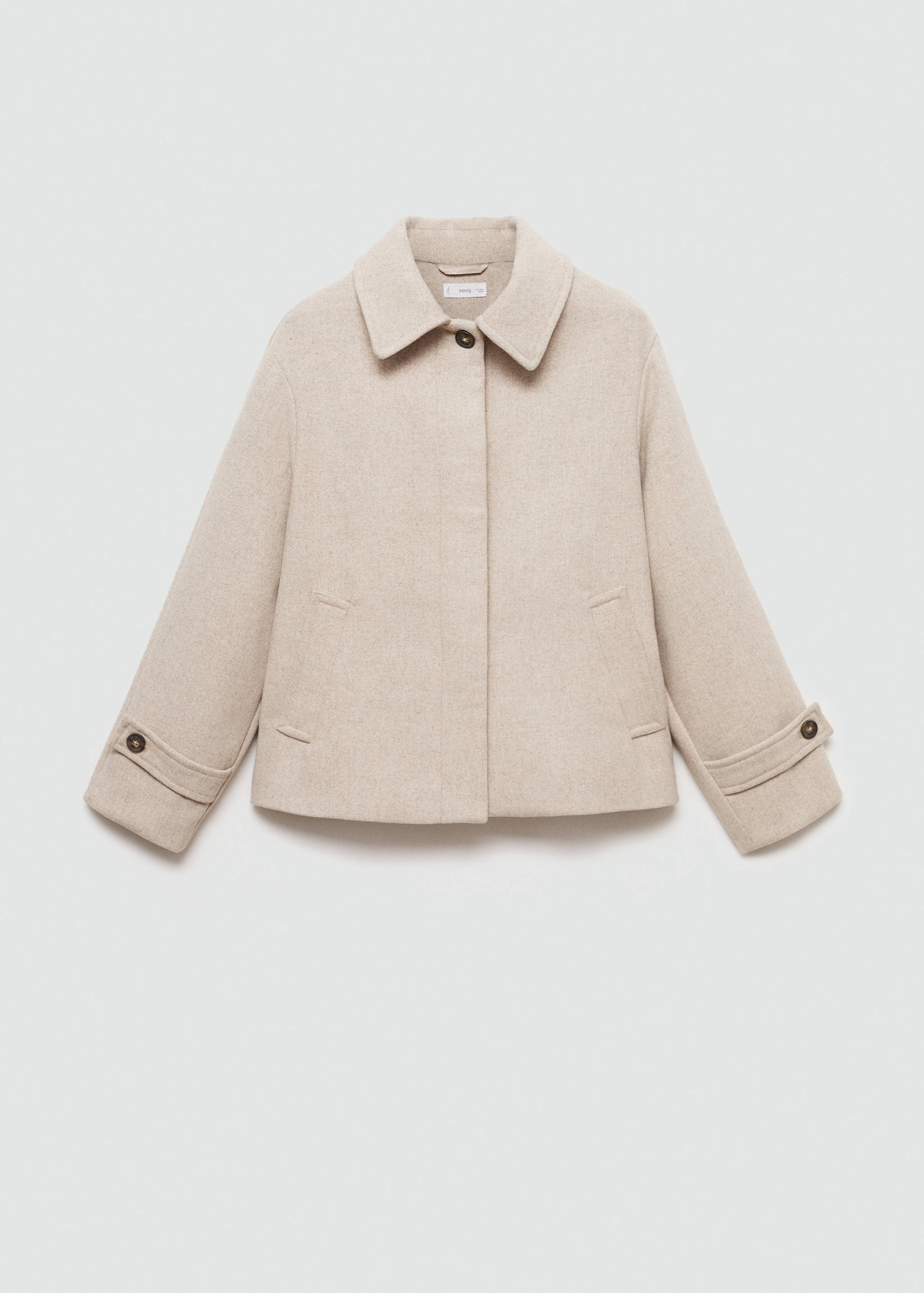 Manteau court drap de laine - Article sans modèle