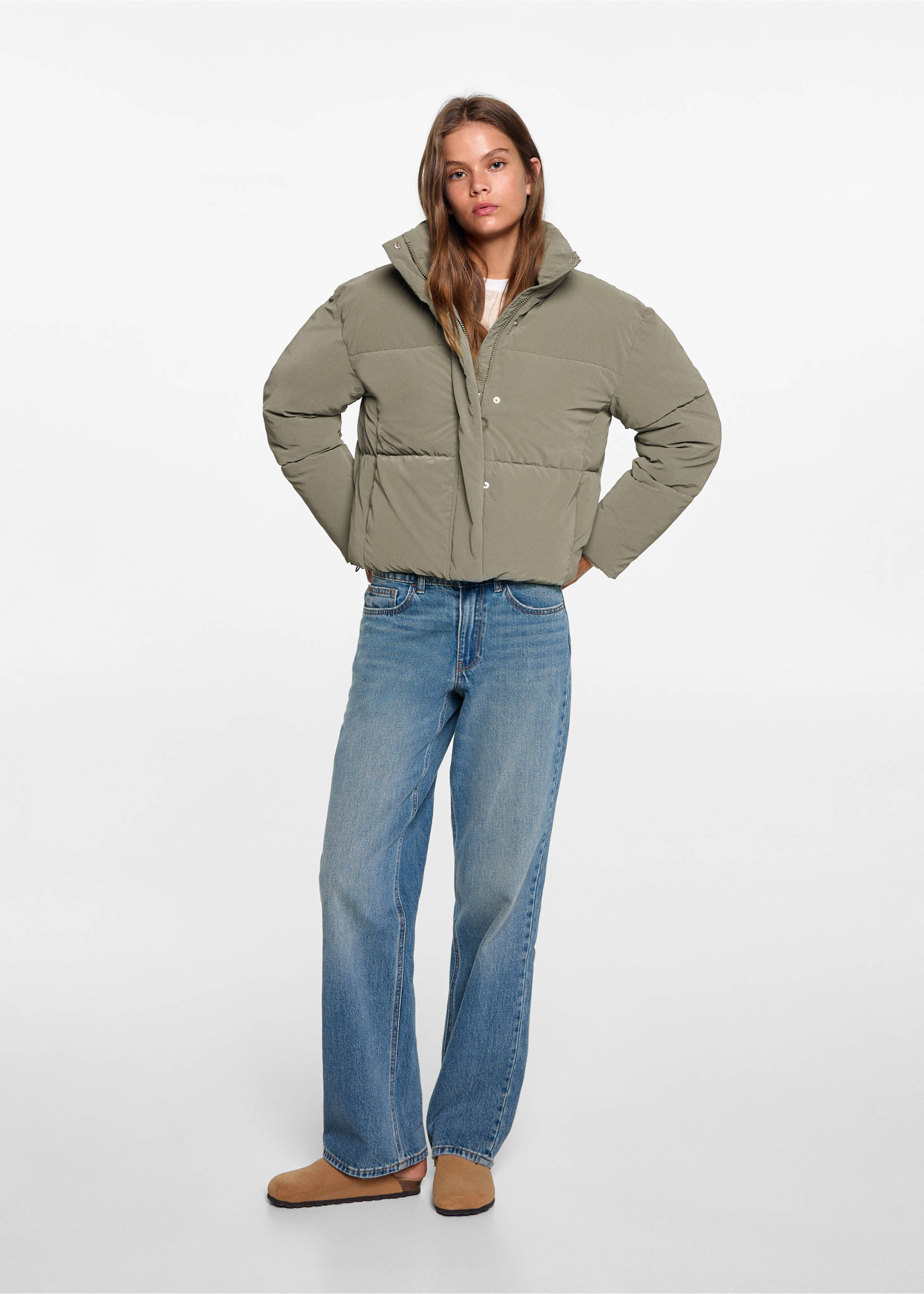 Anorak acolchado - Plano general, Verde bosque. Ref: 77005635-00.