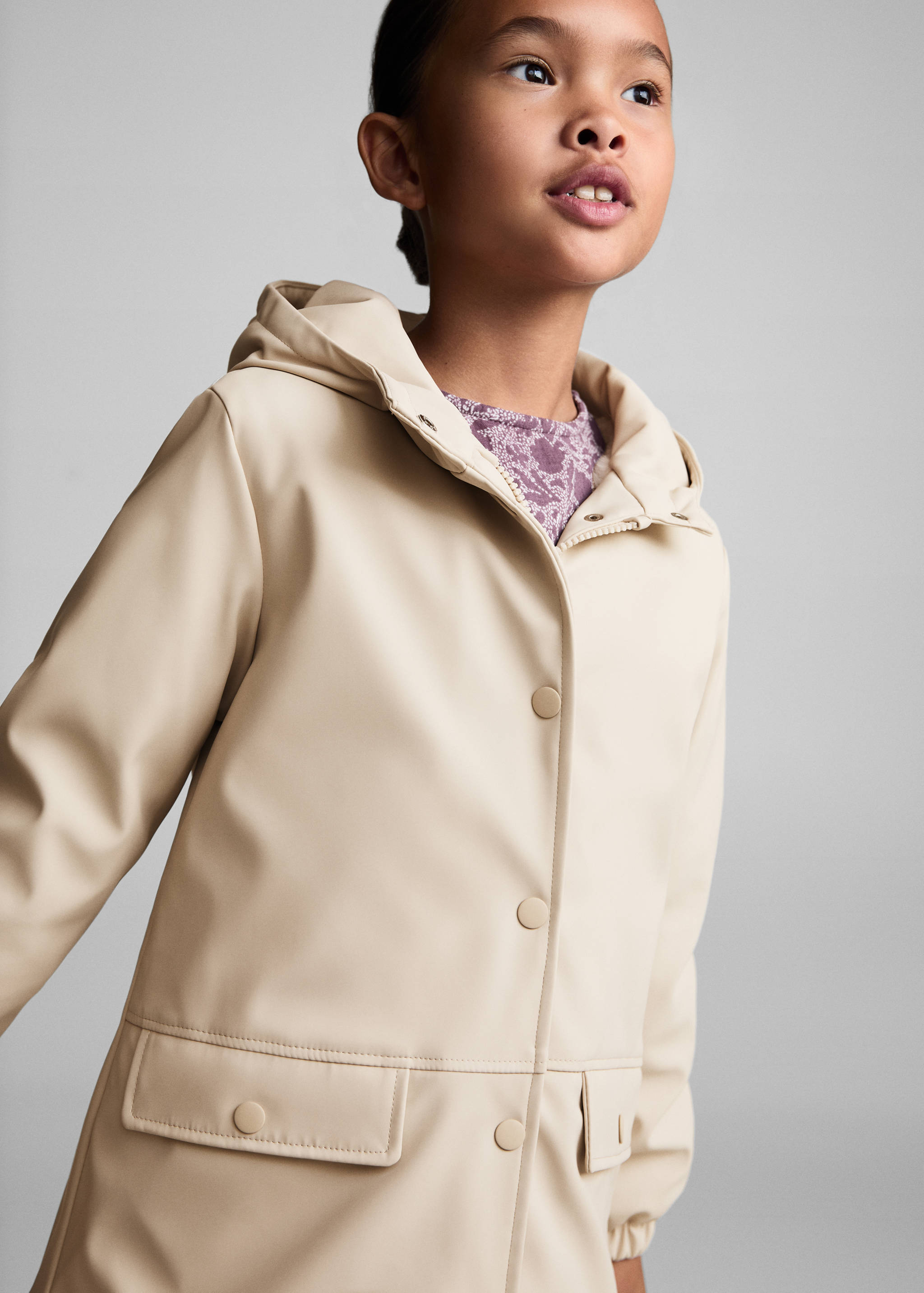 连帽防水大衣 - null