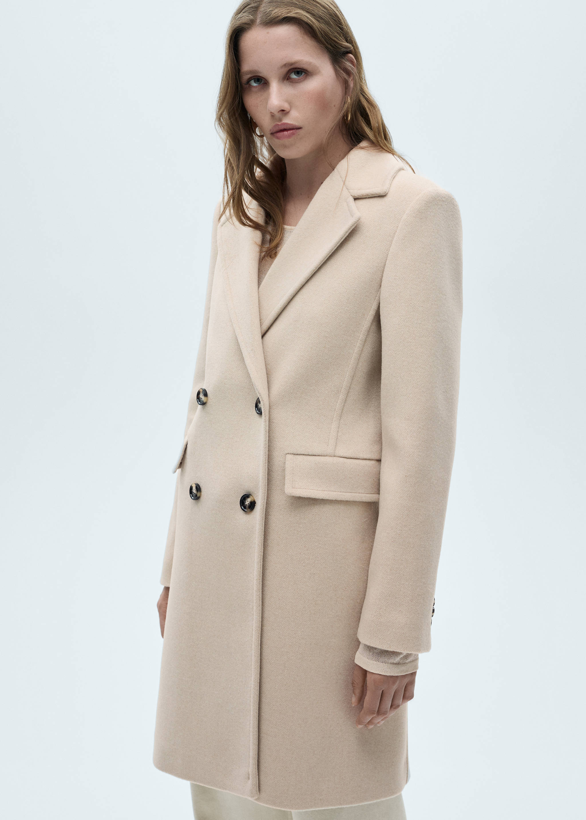 Double-breasted wool coat - Medium plane