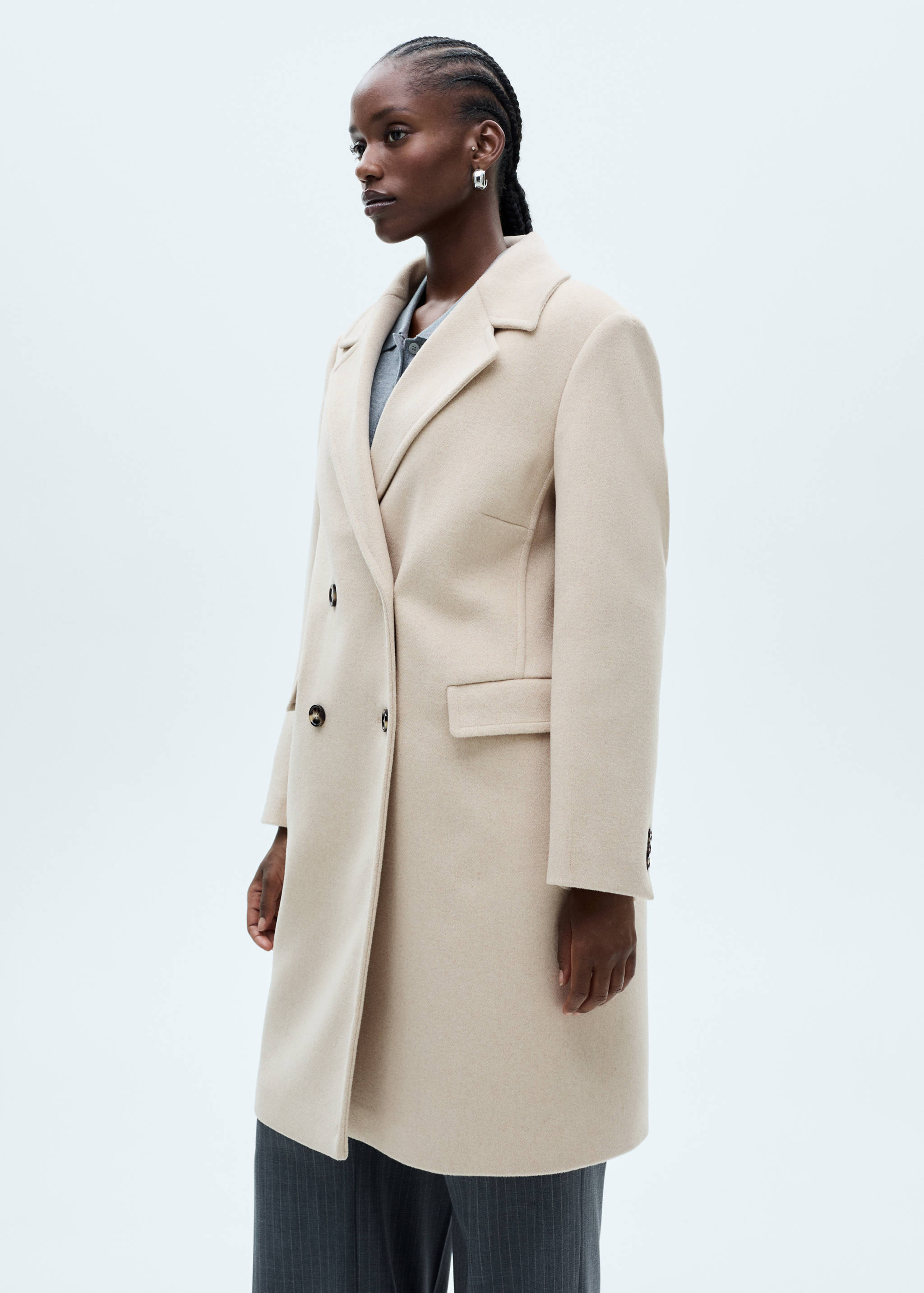 Double-breasted wool coat - Details of the article 5
