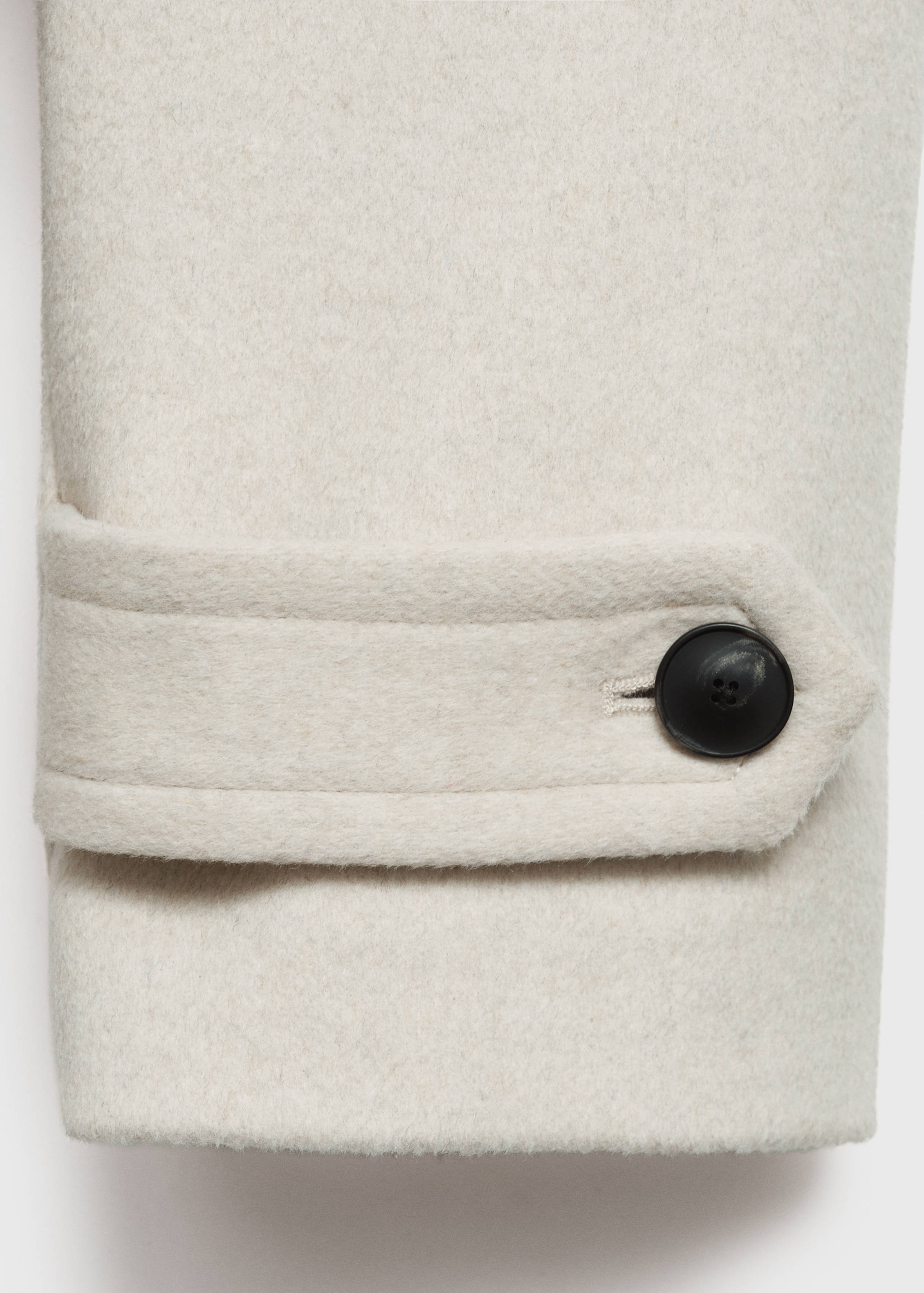 Wool double-breasted coat with buttons - Details of the article 0