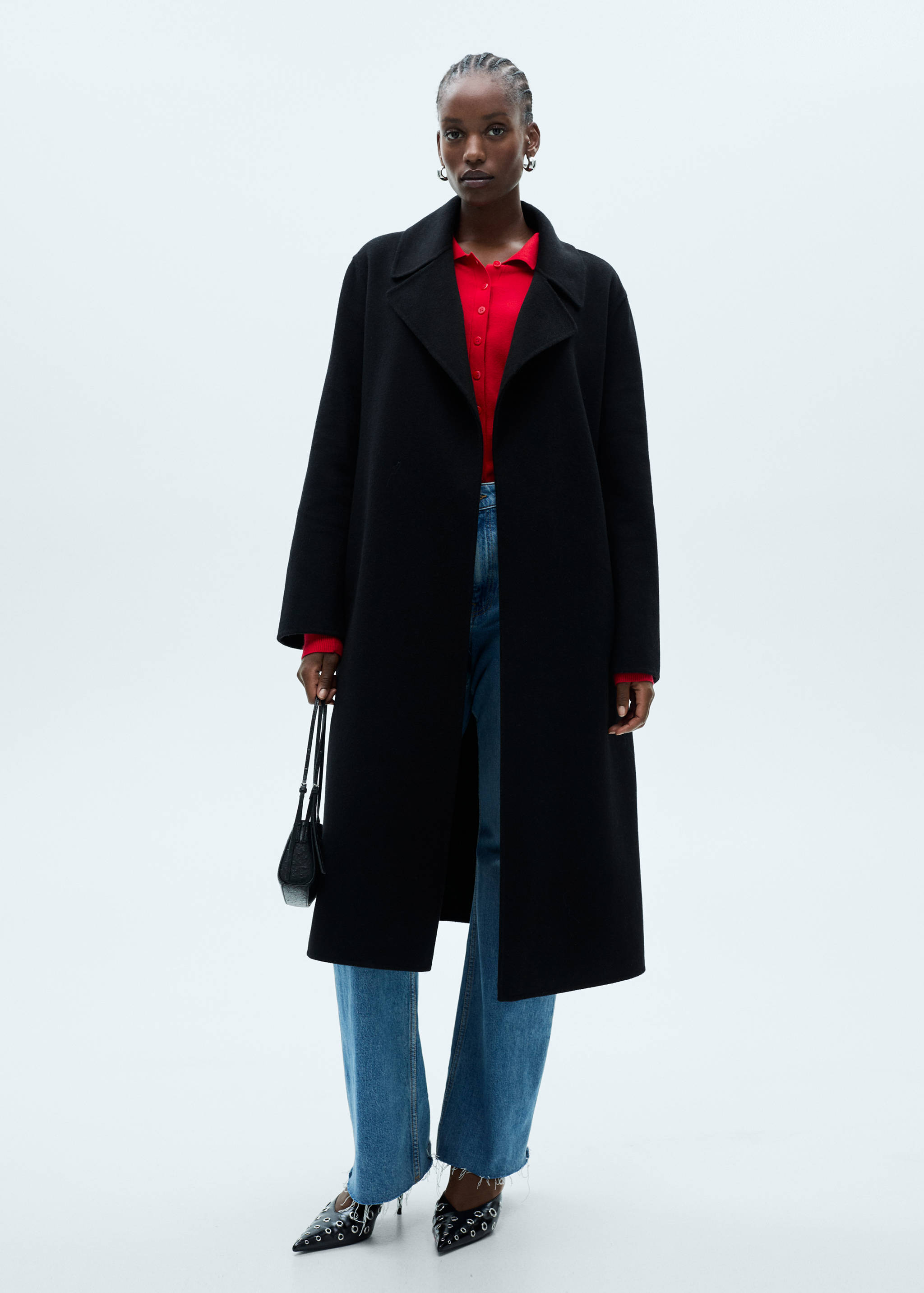 Handmade wool coat with belt - Details of the article 3