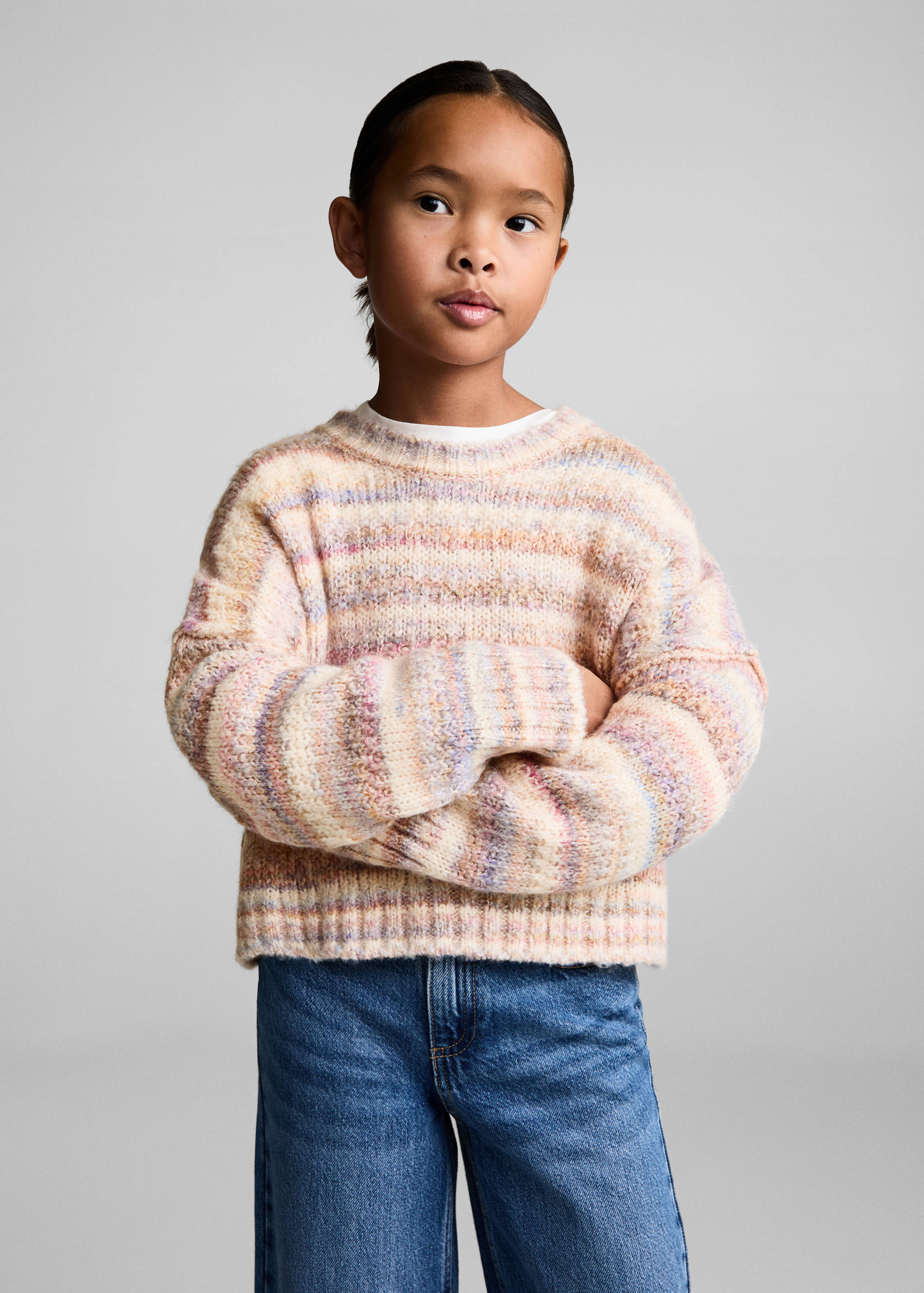 Knit striped sweater - Medium plane