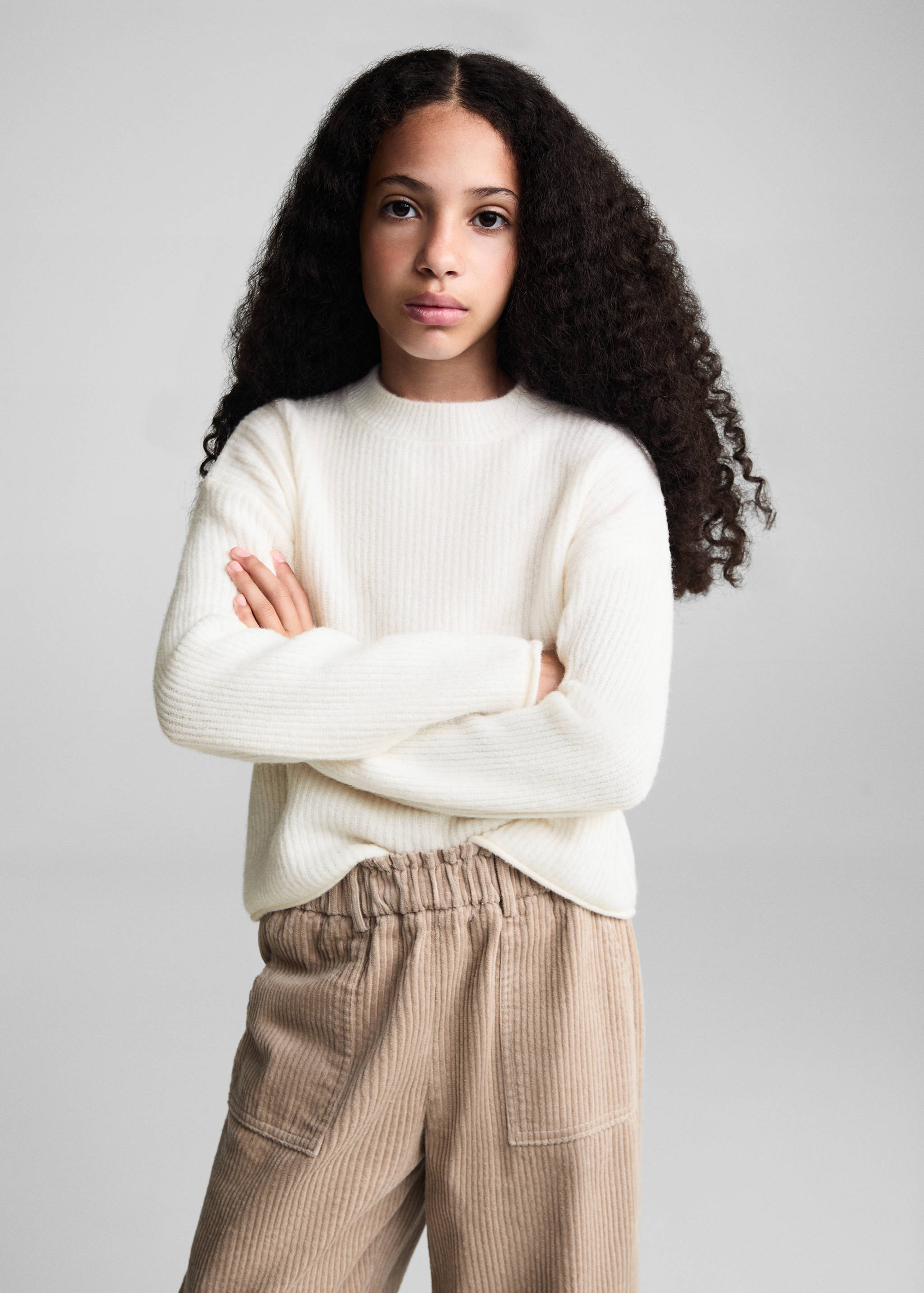 Ribbed knit sweater - Medium plane