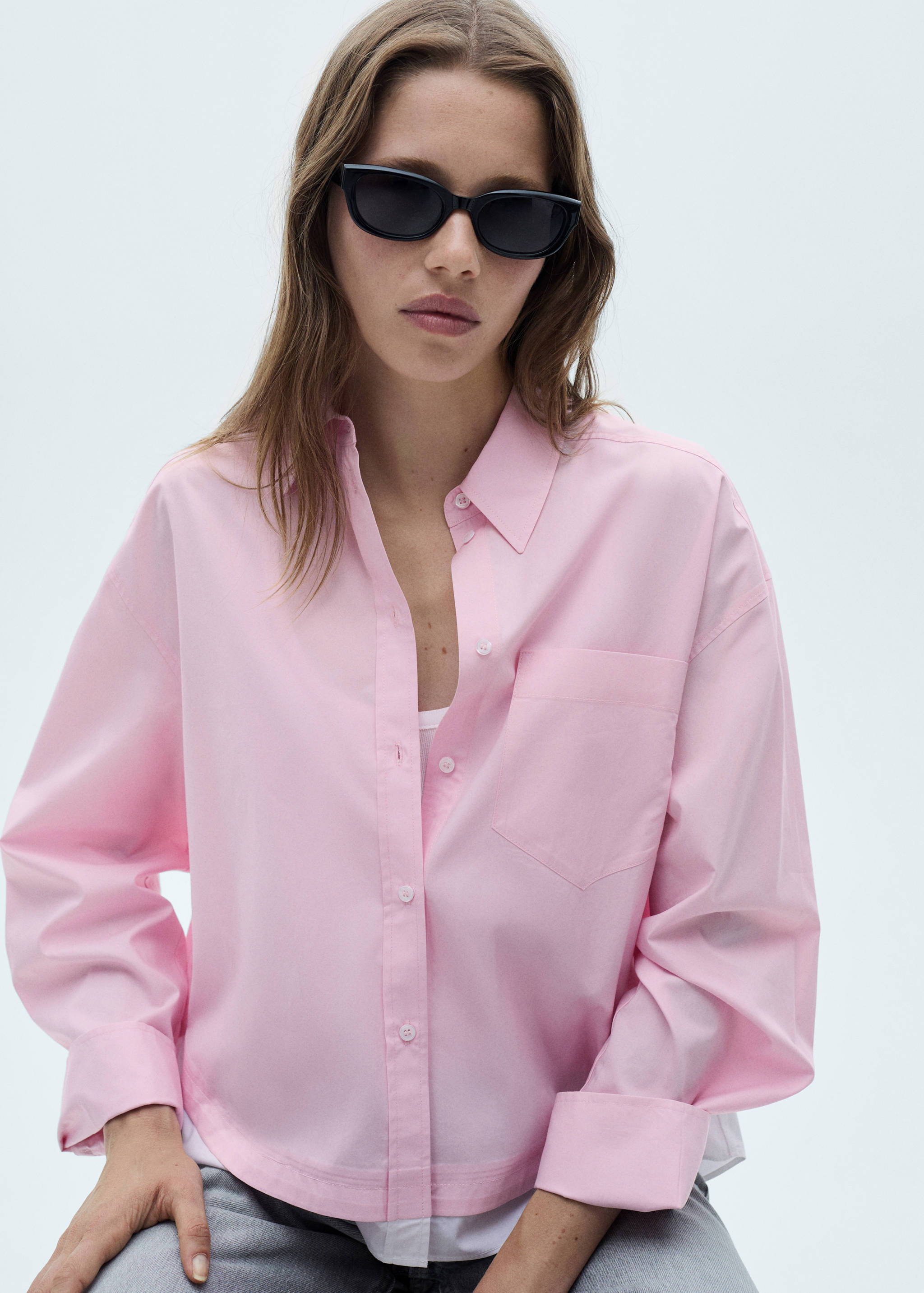 Camisa oversize vora contrast - Pla mig
