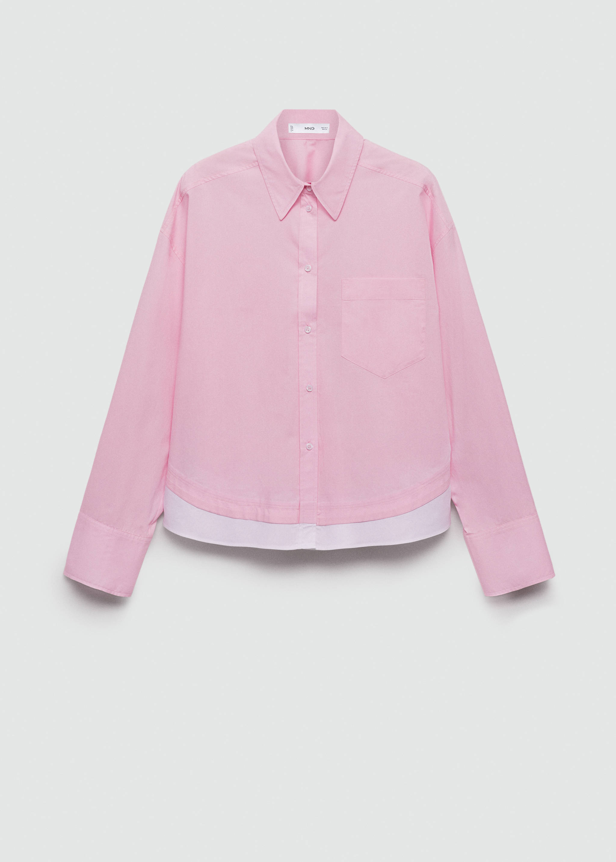 Chemise oversize bas contrasté - Article sans modèle