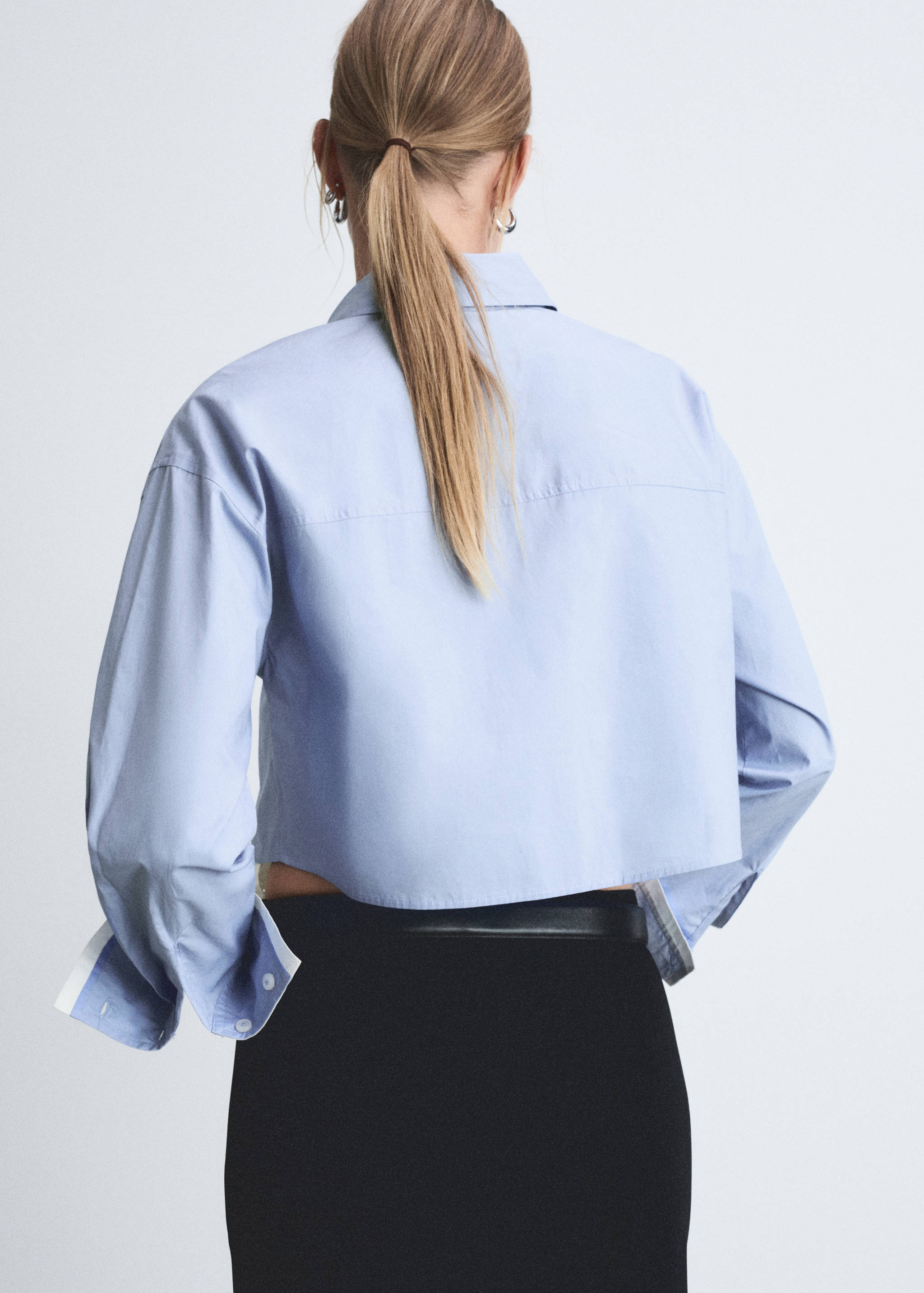 Combination crop shirt - Reverse of the article