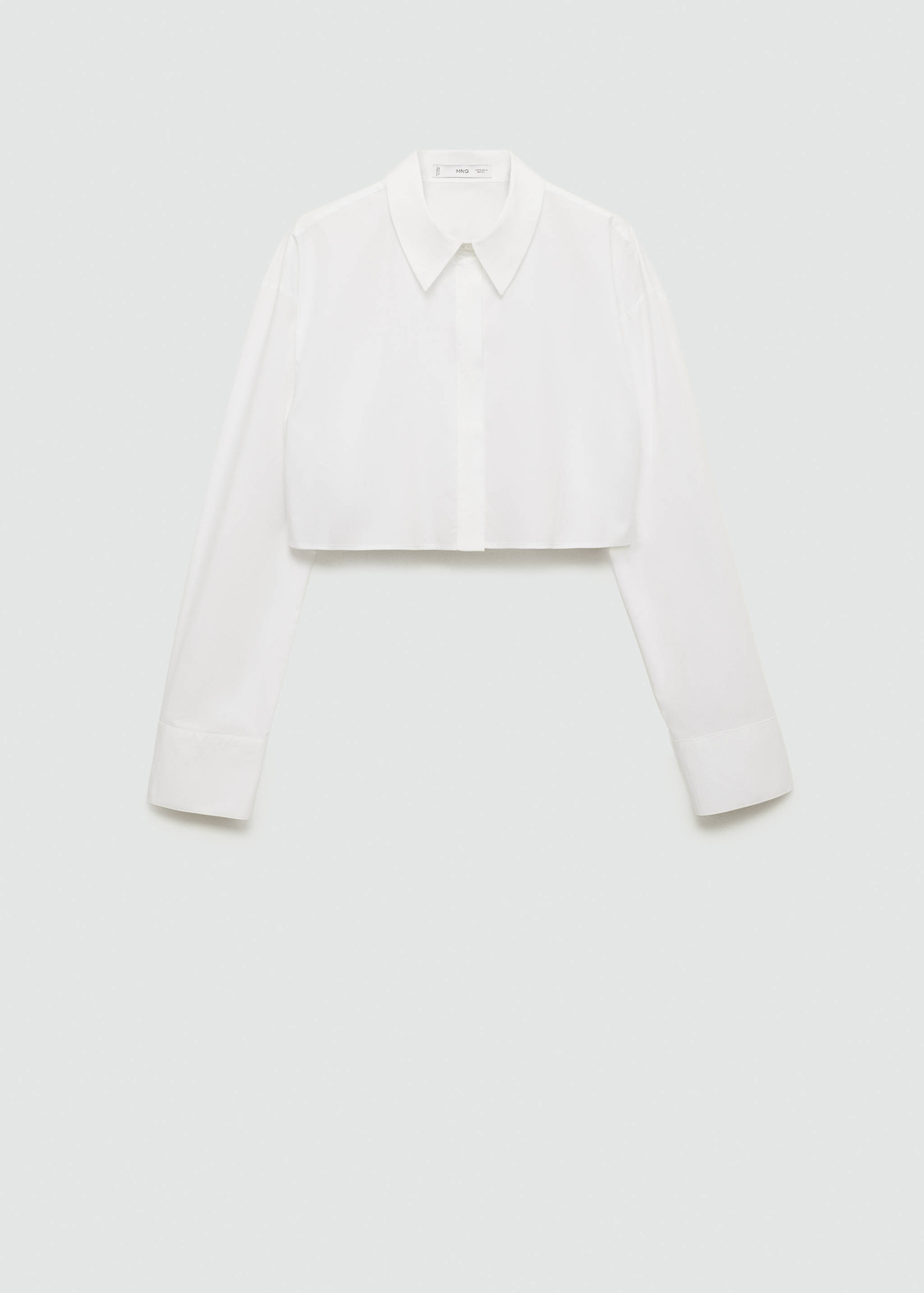 Cropped cotton shirt - Article without model