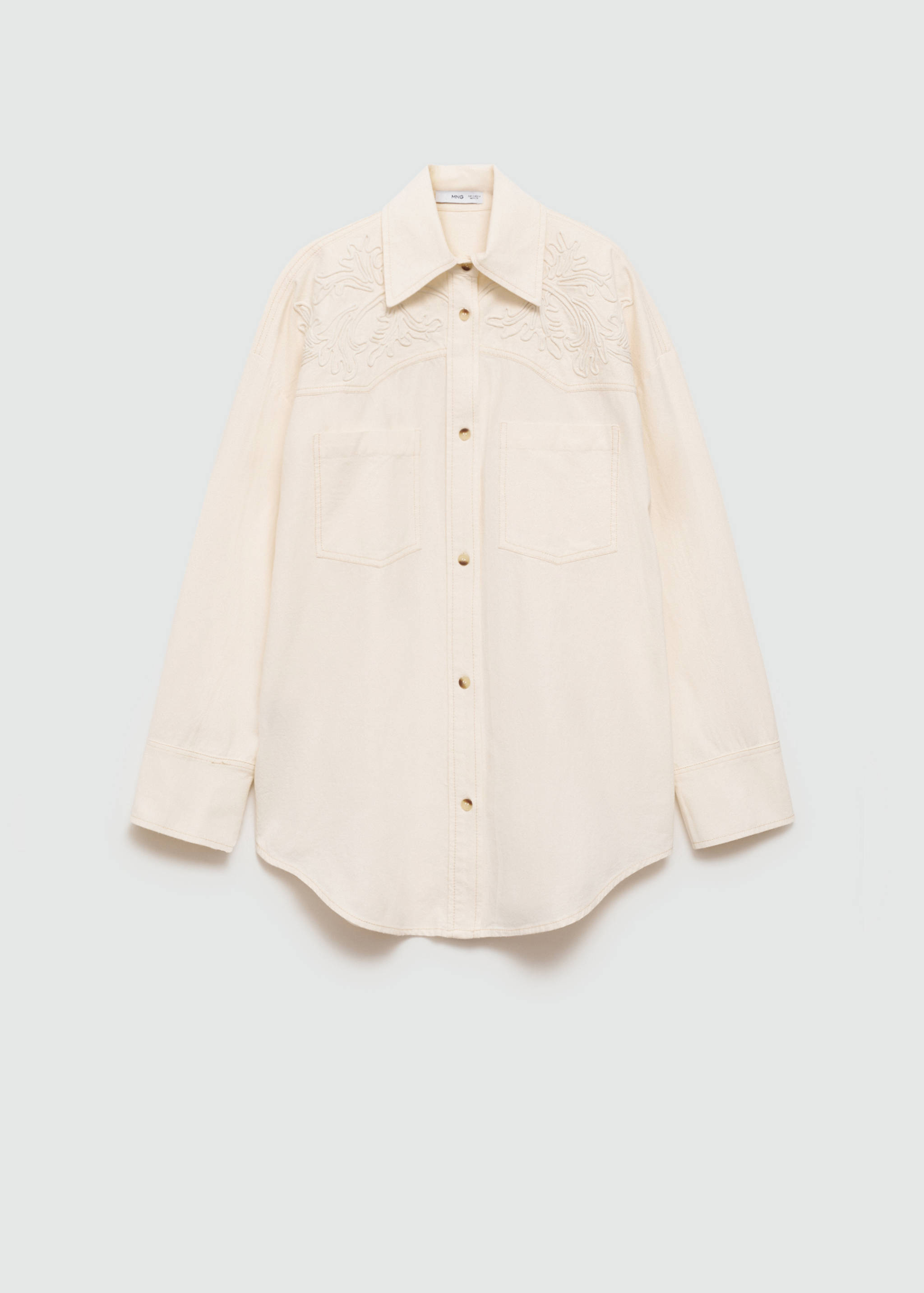 Shirt with decorative stitching - Article without model